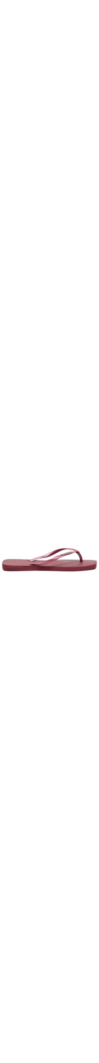 Chinelo Feminino Slim Square Logo Metalic - Vermelho