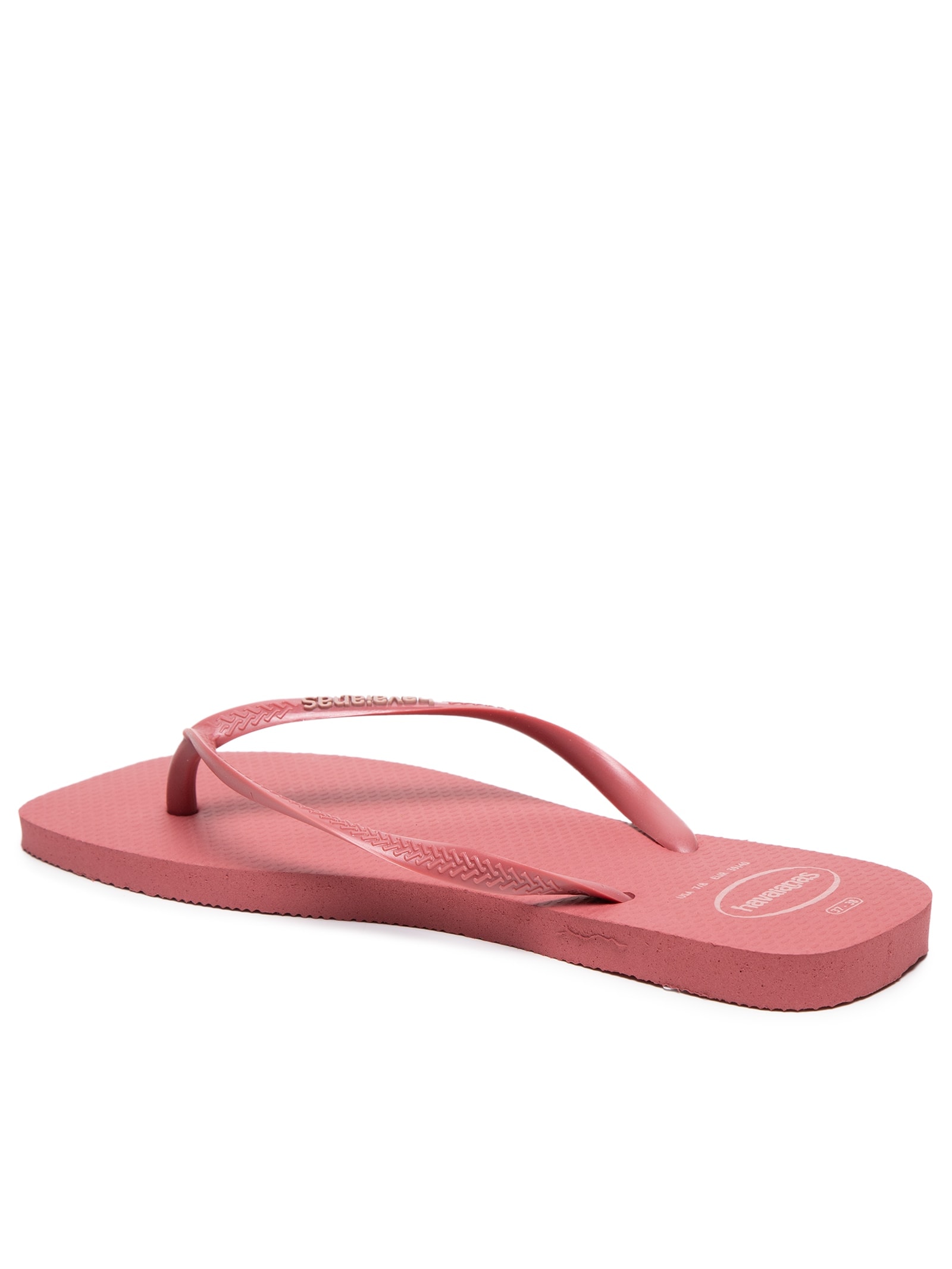 Chinelo Feminino Slim Square Logo Pop Up Vermelho  Havaianas