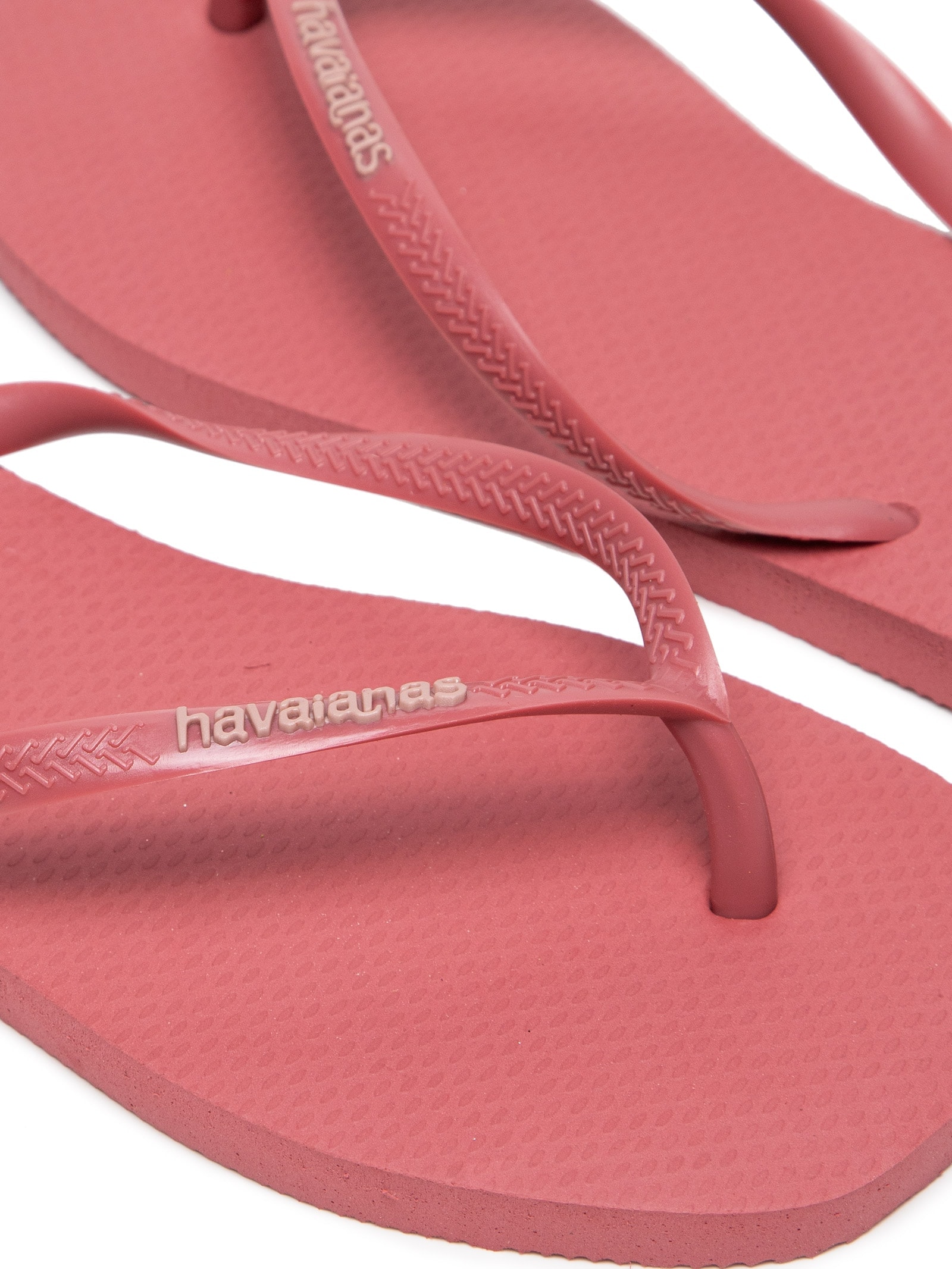 Chinelo Feminino Slim Square Logo Pop Up Vermelho  Havaianas