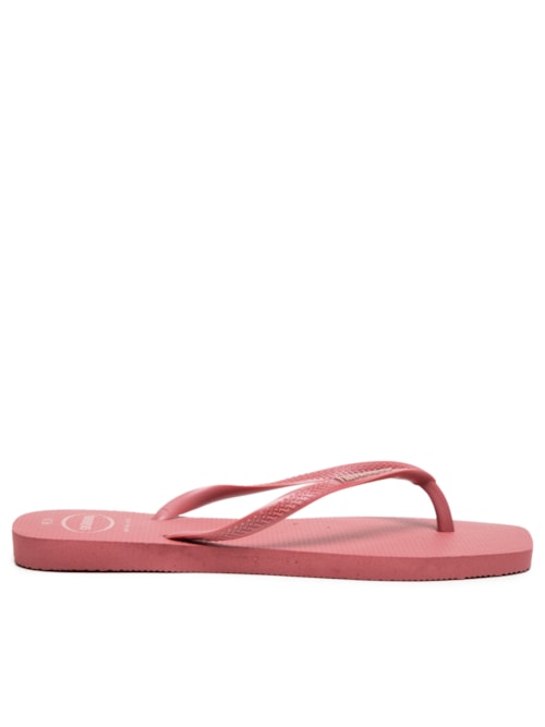 Chinelo Feminino Slim Square Logo Pop Up - Vermelho