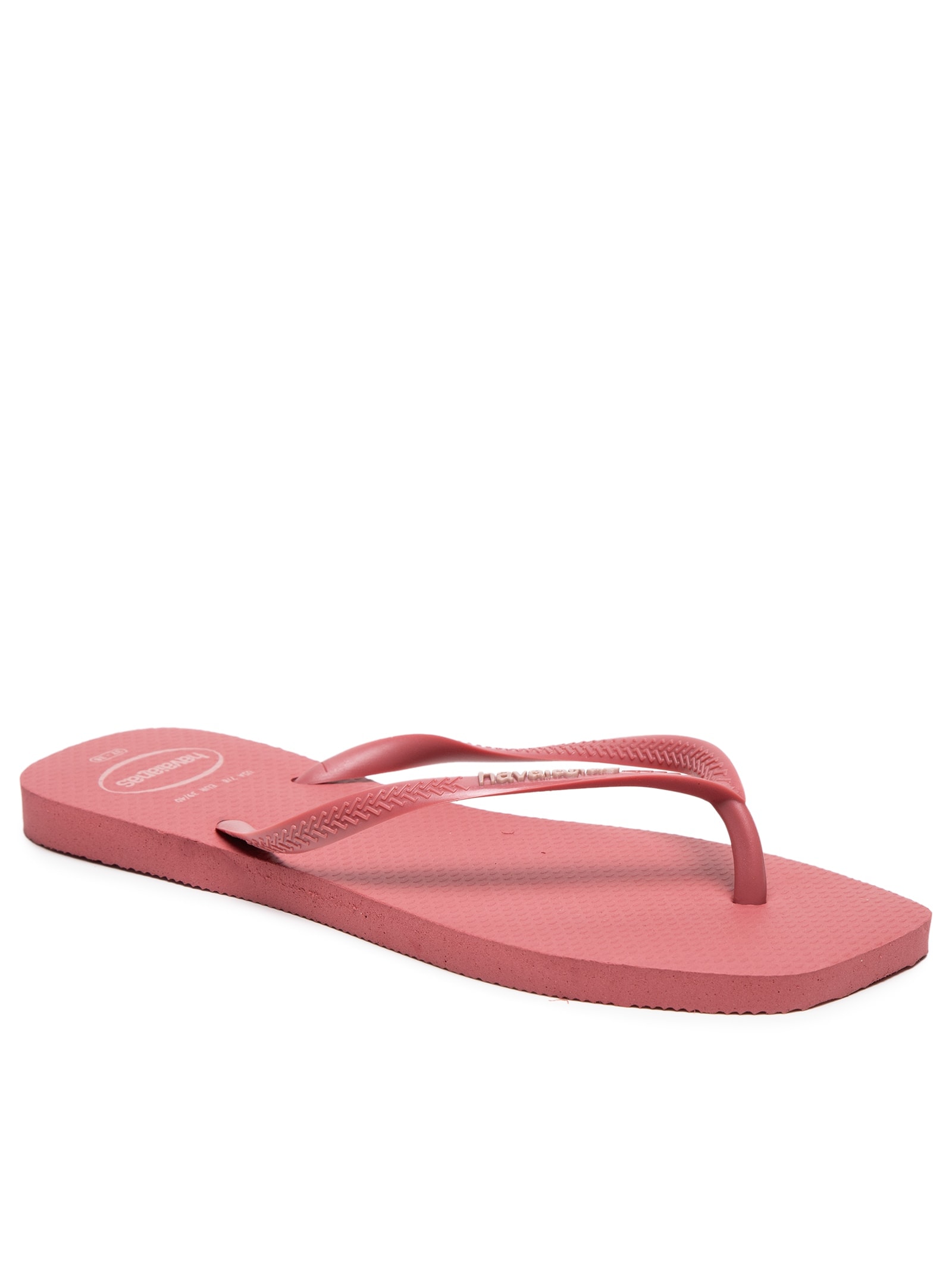 Chinelo Feminino Slim Square Logo Pop Up Vermelho  Havaianas