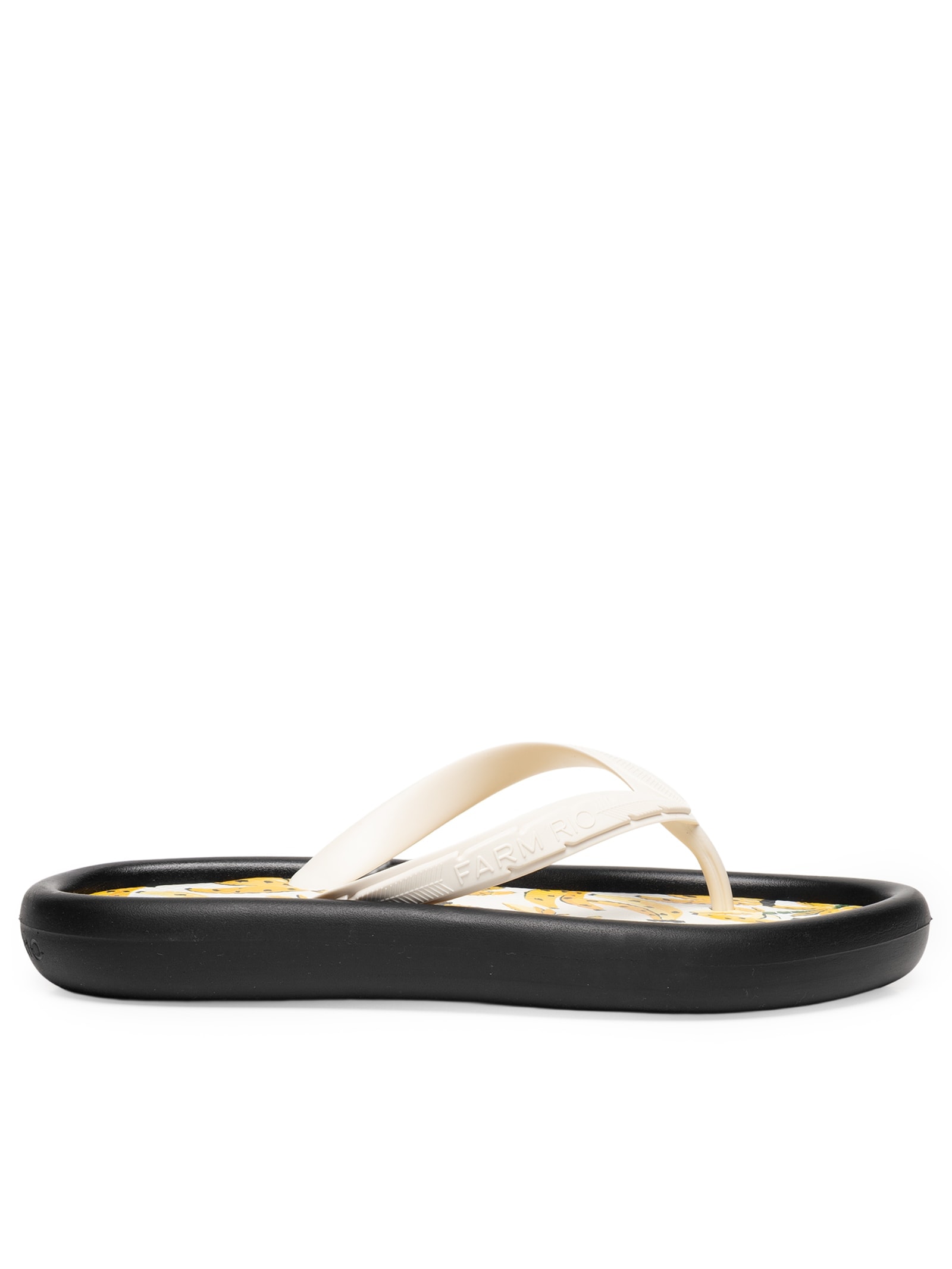 Chinelo Feminino Tir Te Logo Preto Farm Rio