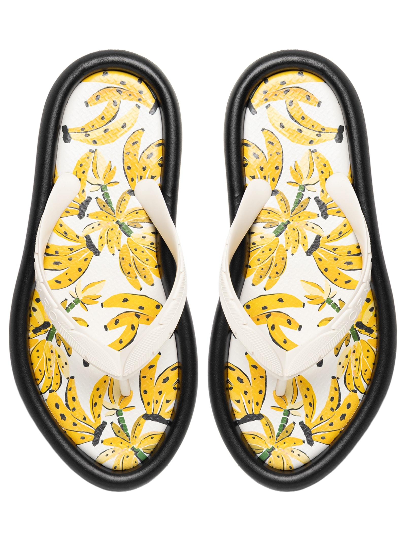 Chinelo Feminino Tir Te Logo Preto Farm Rio