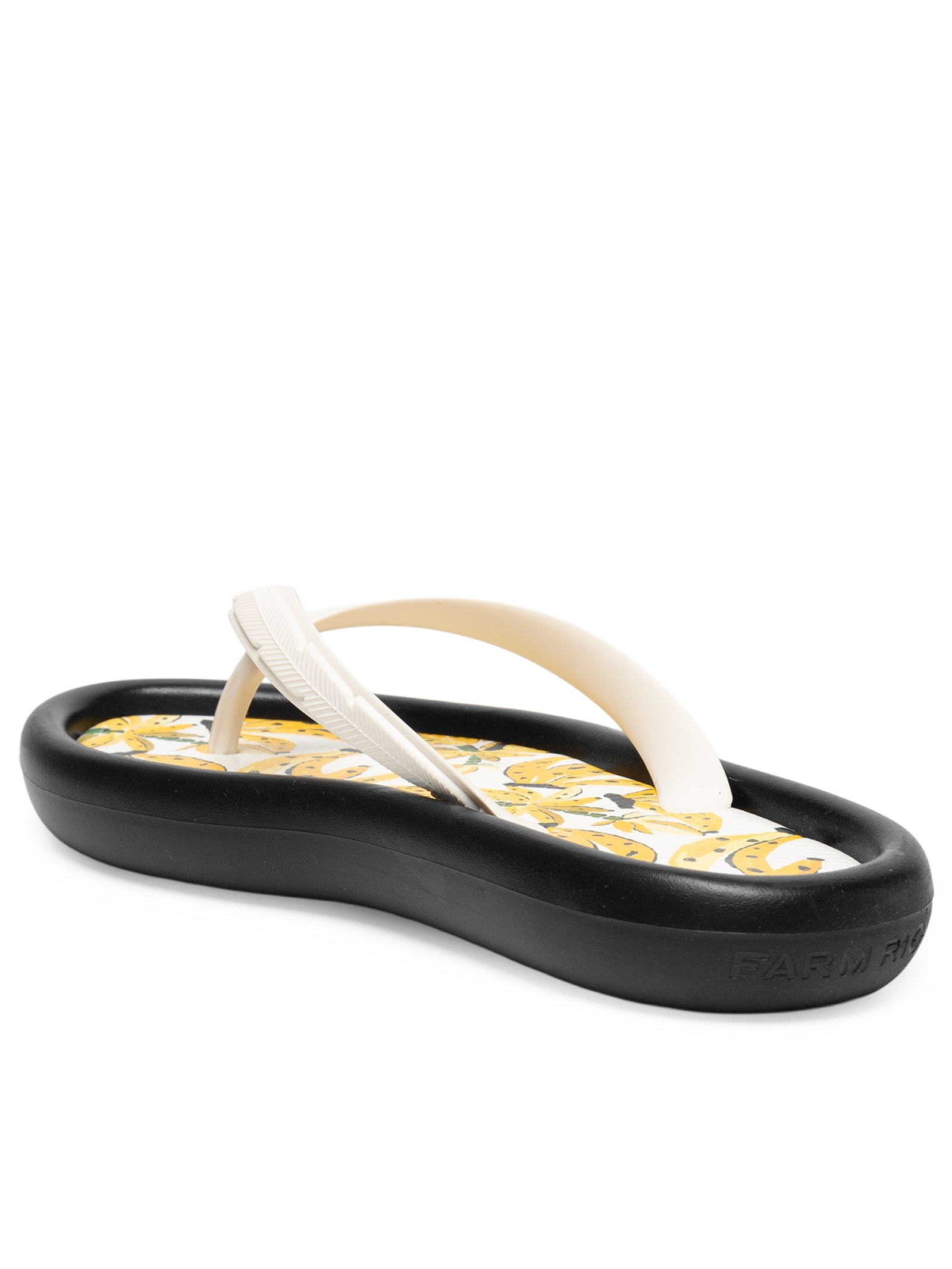 Chinelo Feminino Tir Te Logo Preto Farm Rio