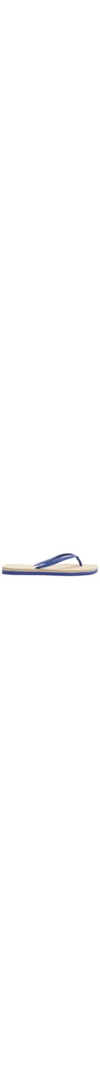 Chinelo Feminino Tira Texturizada Logo - Azul