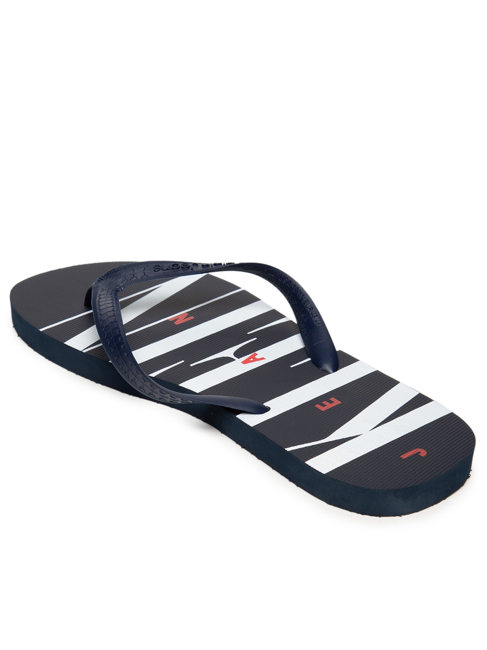 Chinelo Masculino CKJ Logo Serif Font Azul Calvin Klein Jeans