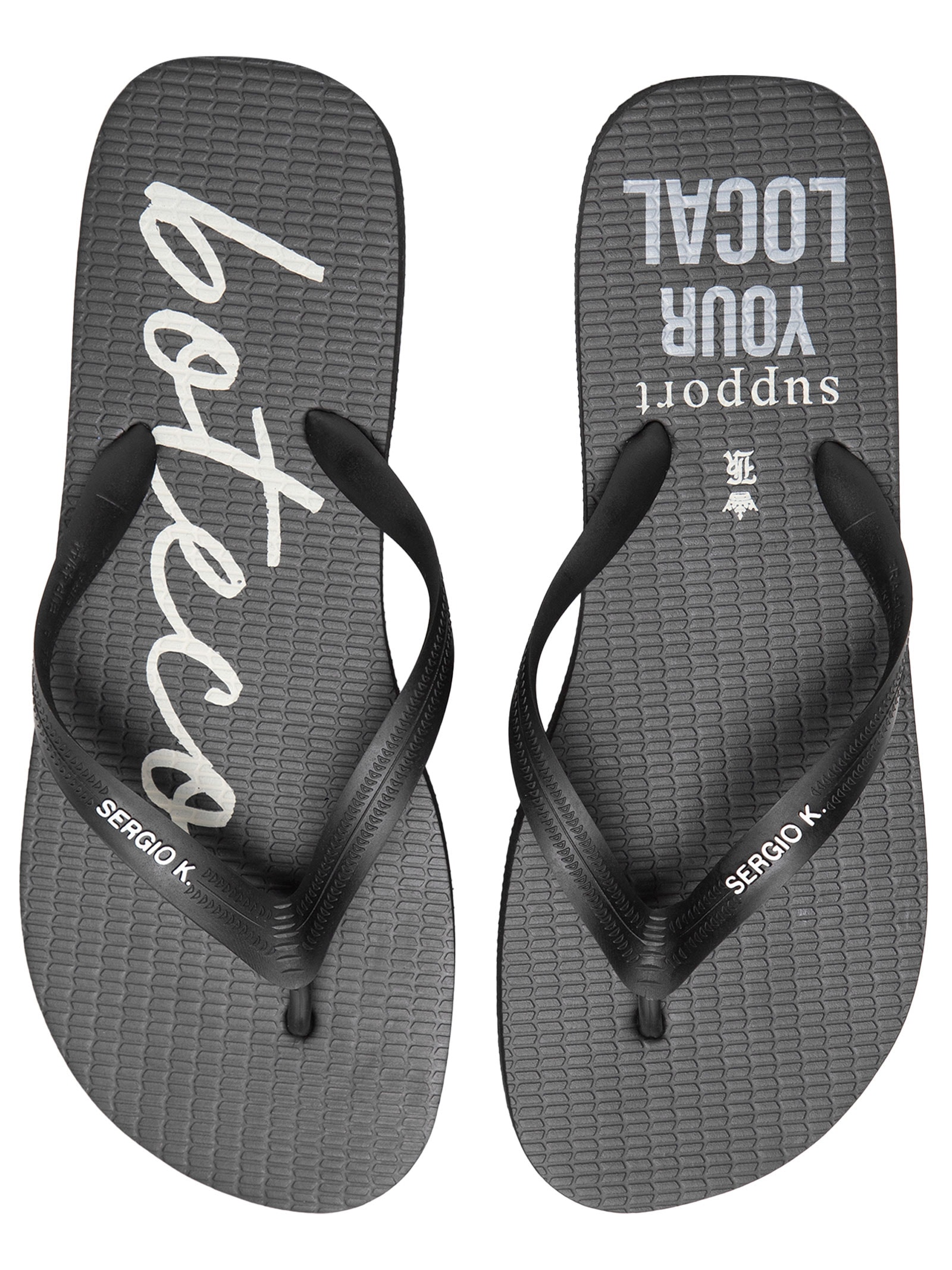 Chinelo Masculino Estampado Local Boteco Preto  Sergio K