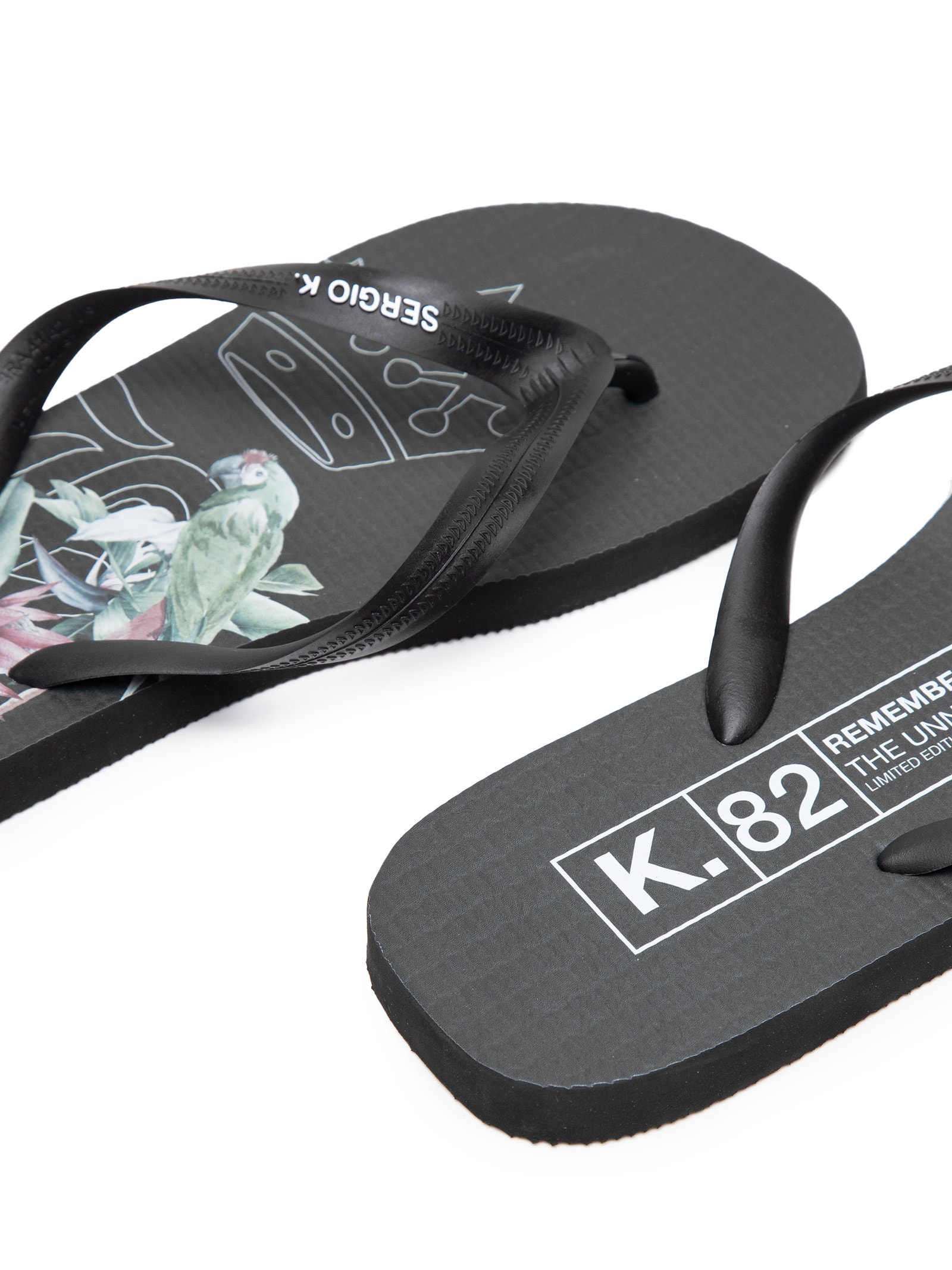 Chinelo Masculino Estampado Logo Jungle Preto Sergio K