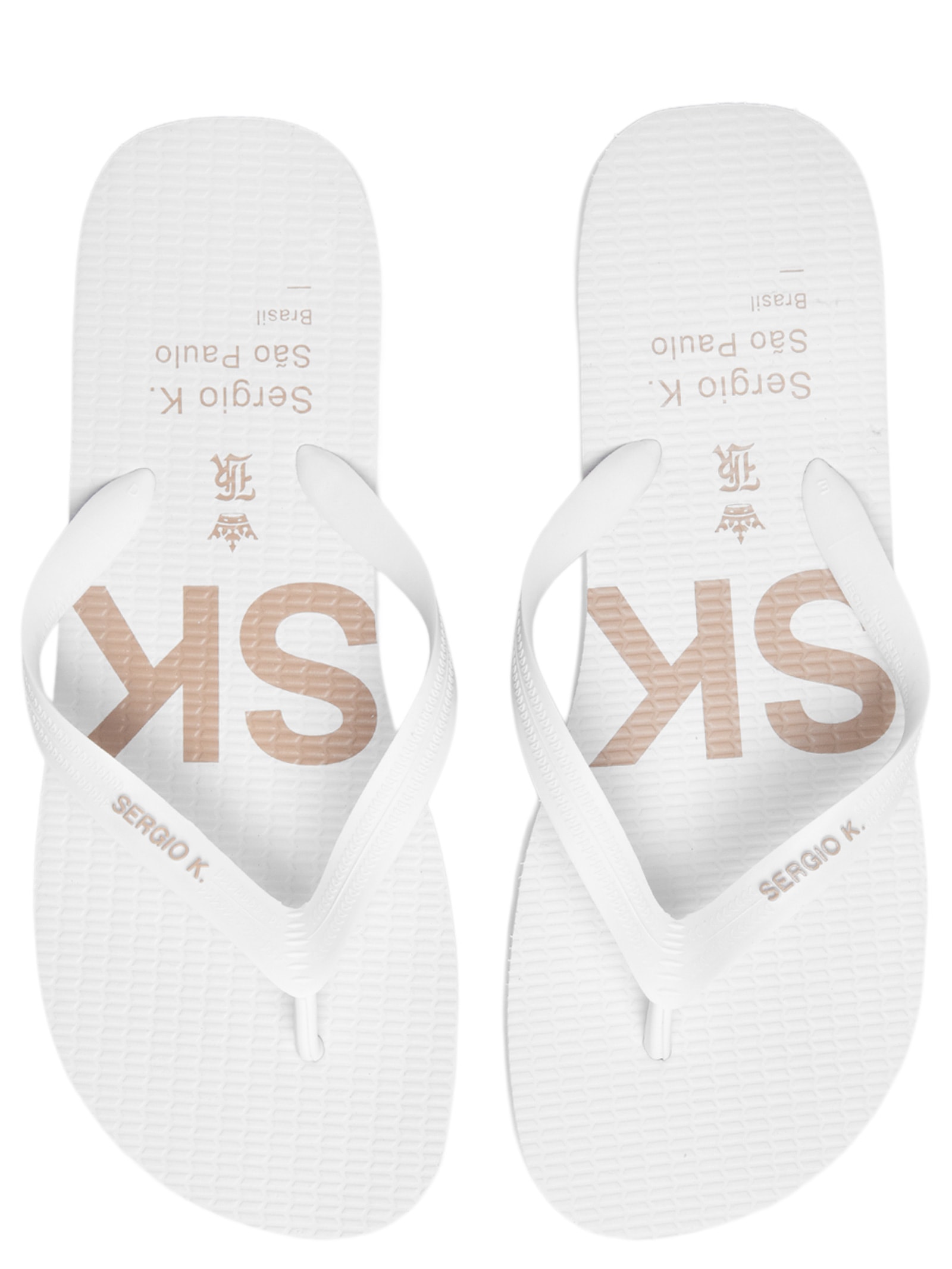 Chinelo Masculino Estampado New Logo Branco Sergio K