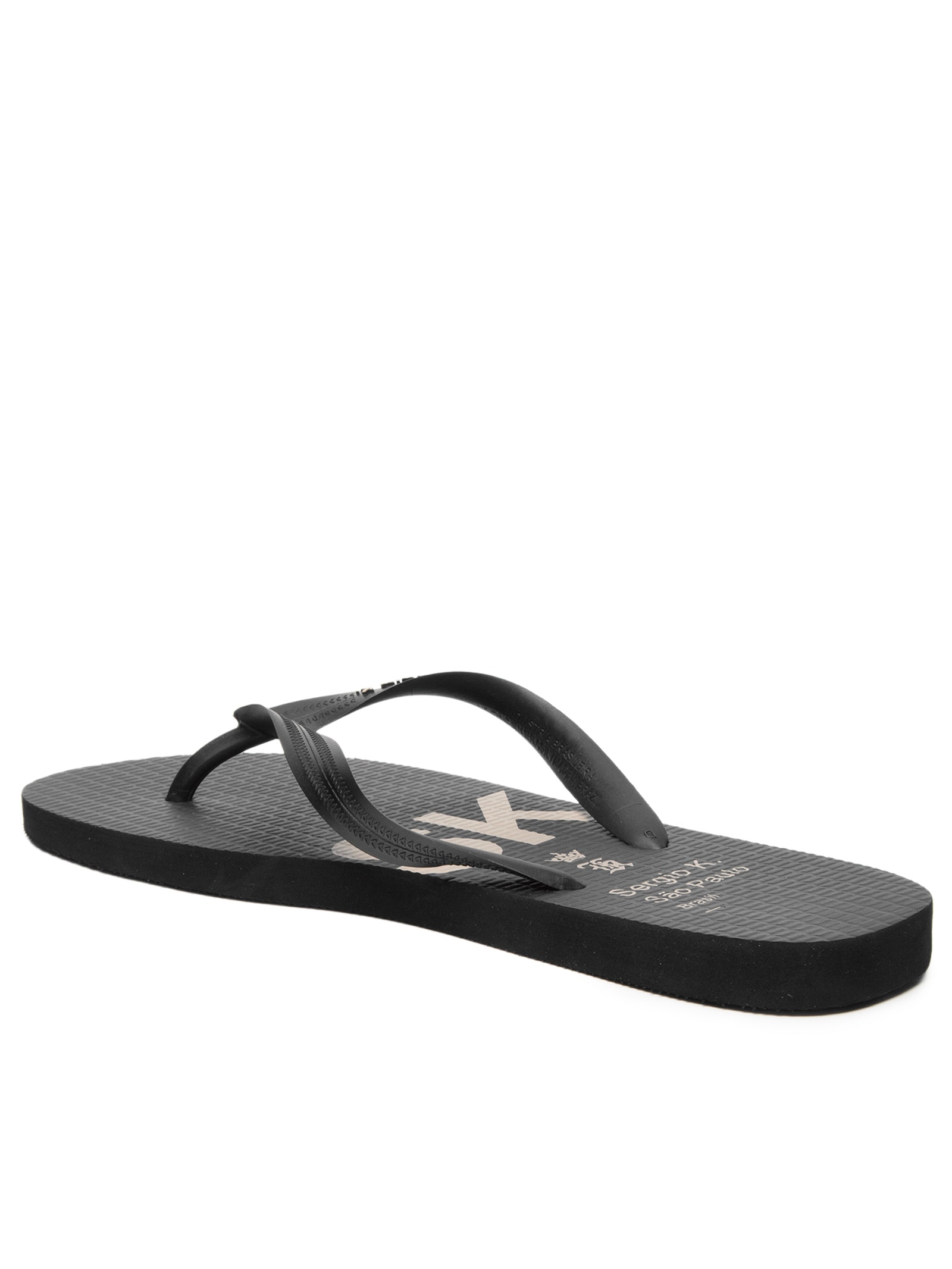 Chinelo Masculino Estampado New Logo Preto Sergio K