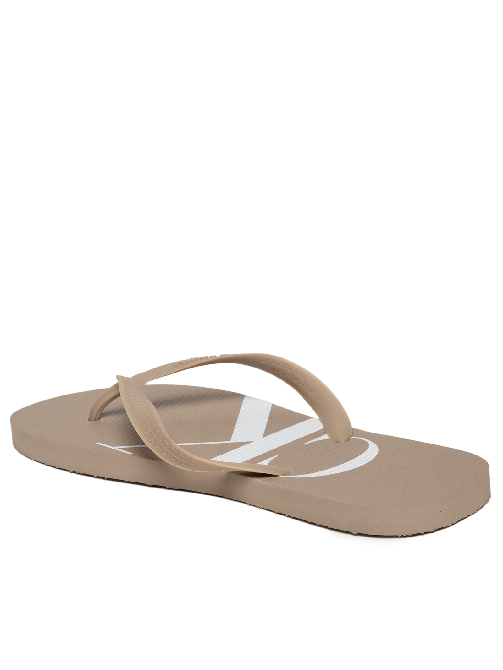 Chinelo Masculino Logo Corrido Bege Calvin Klein Jeans