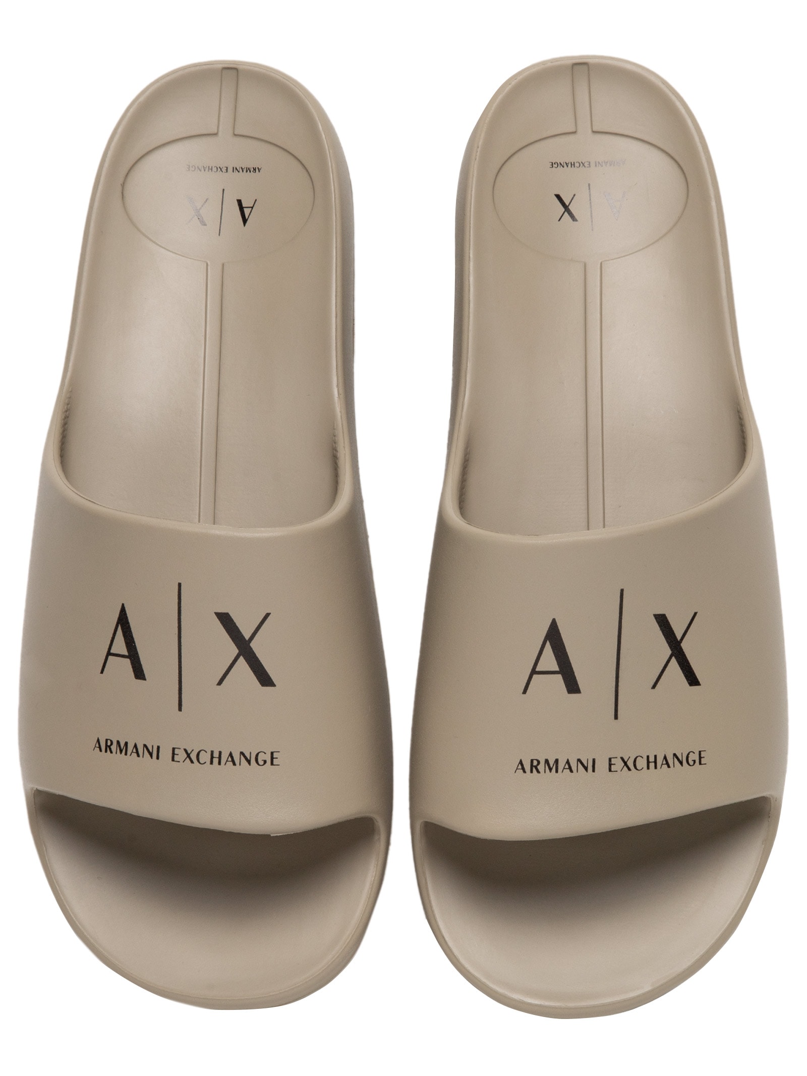 Chinelo Masculino Slide AX Bege Armani Exchange