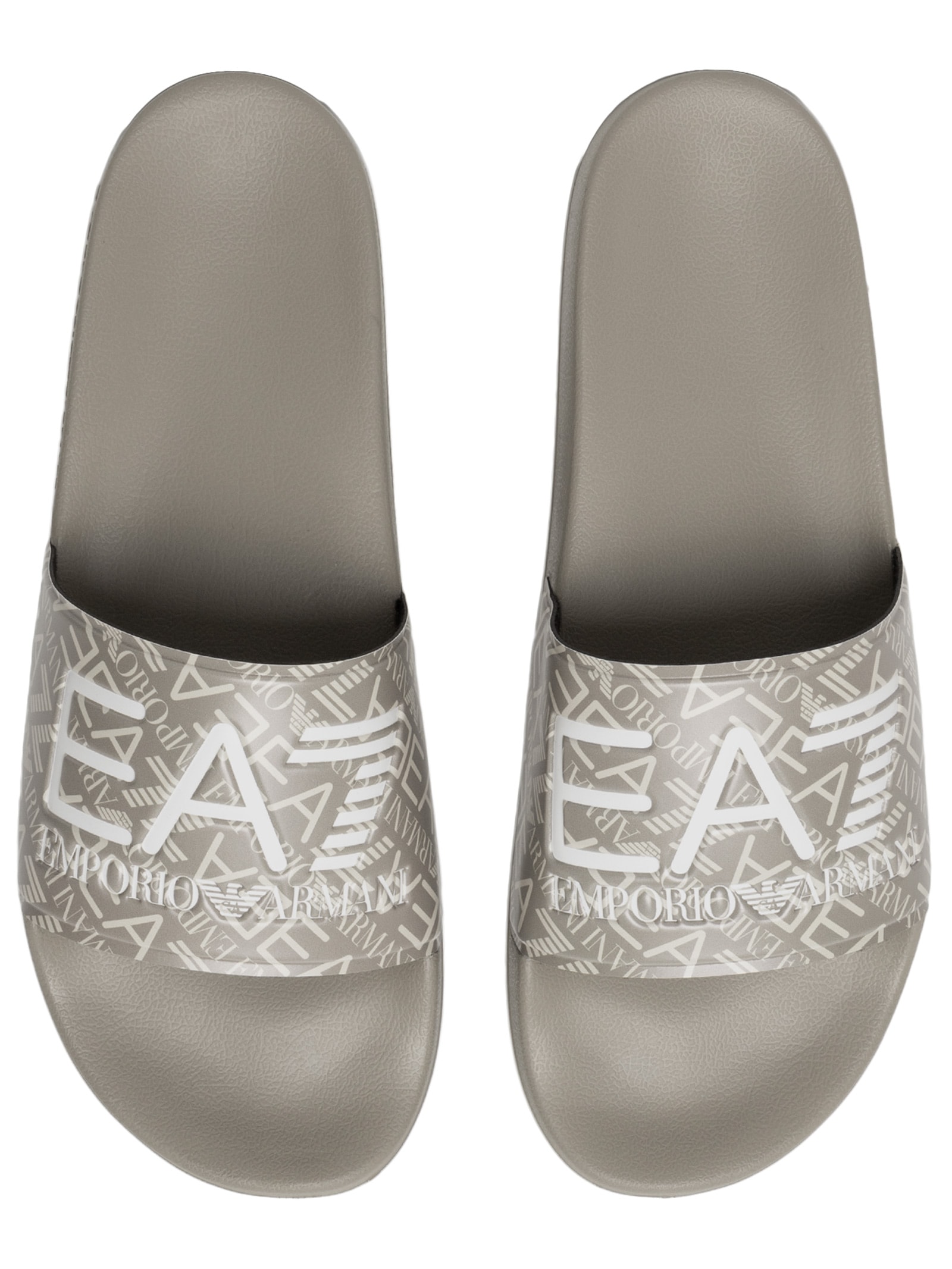 Chinelo Slide Masculino Scarpa Piatta Bege Ea7 Emporio Armani