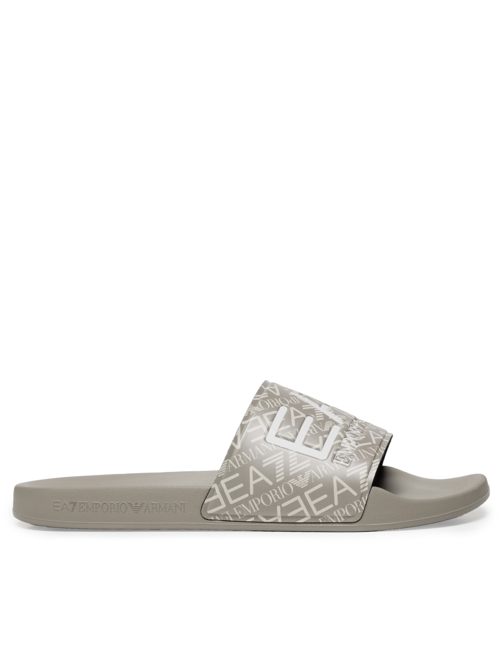 Chinelo Slide Masculino Scarpa Piatta Bege Ea7 Emporio Armani