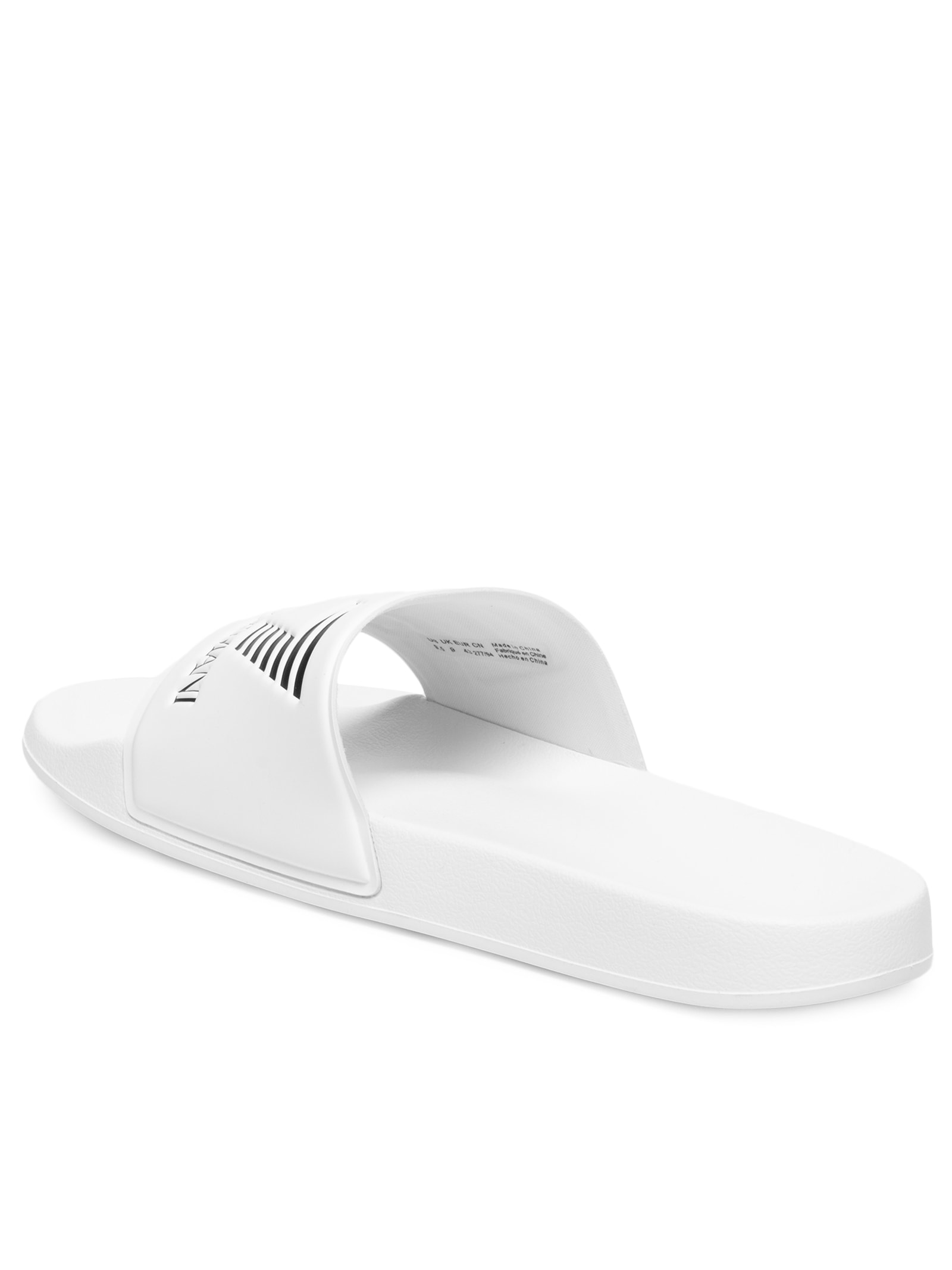 Chinelo Slide Masculino Scarpa Piatta Branco Ea7 Emporio Armani