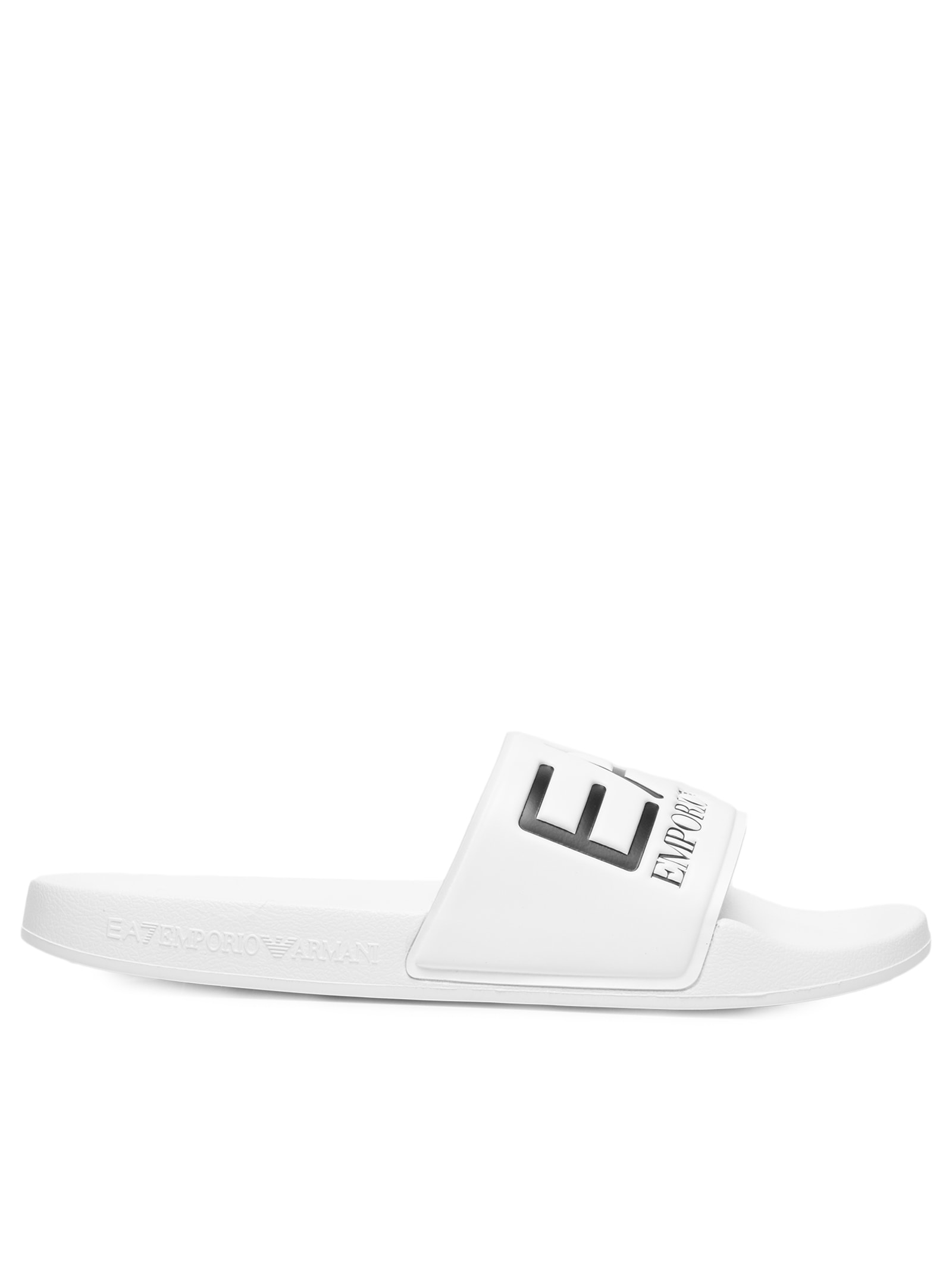 Chinelo Slide Masculino Scarpa Piatta Branco Ea7 Emporio Armani