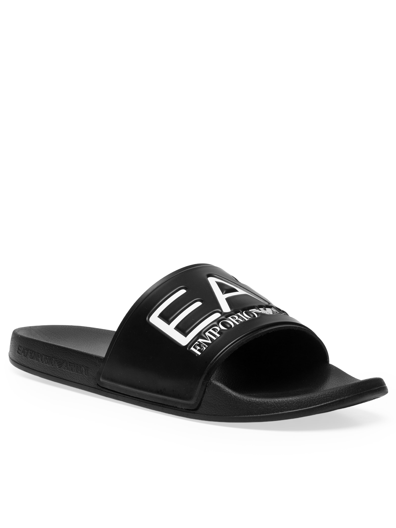 Chinelo Slide Masculino Scarpa Piatta Preto Ea7 Emporio Armani