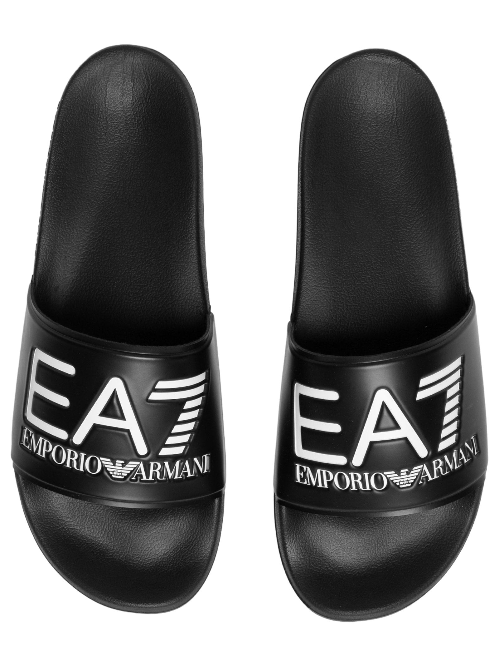 Chinelo Slide Masculino Scarpa Piatta Preto Ea7 Emporio Armani