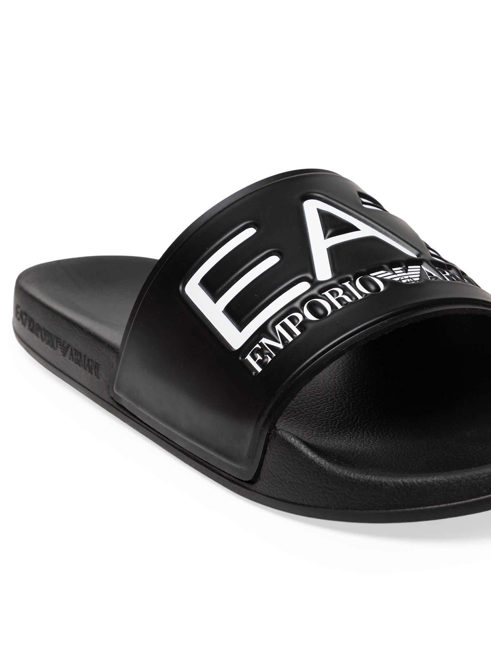 Chinelo Slide Masculino Scarpa Piatta Preto Ea7 Emporio Armani