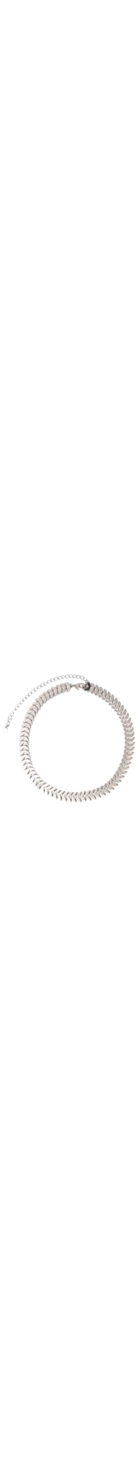 Choker Feminino Gominhos Tulipas 8MM Branco - Prata