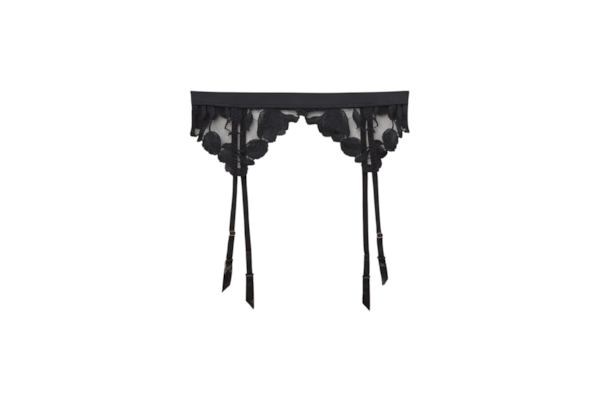 Cinta Liga All About Flowers - Preto