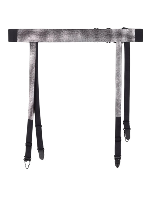 Cinta-Liga Com Strass – Preto