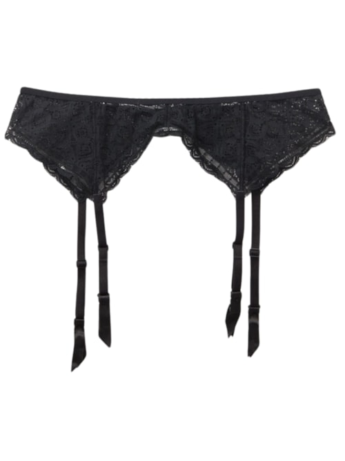 Cinta Liga Em Renda – Preto