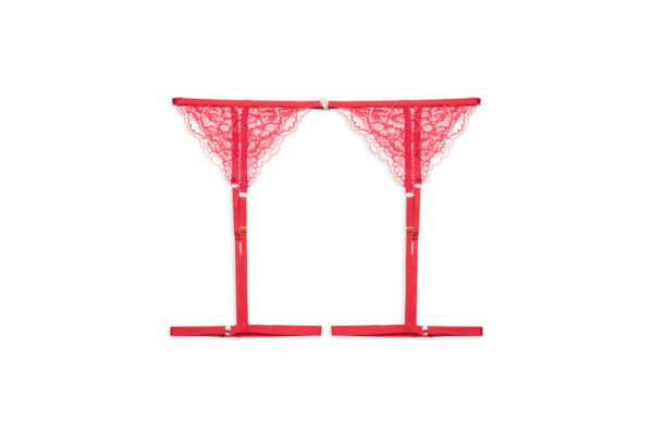 Cinta Liga Em Renda - Vermelho
