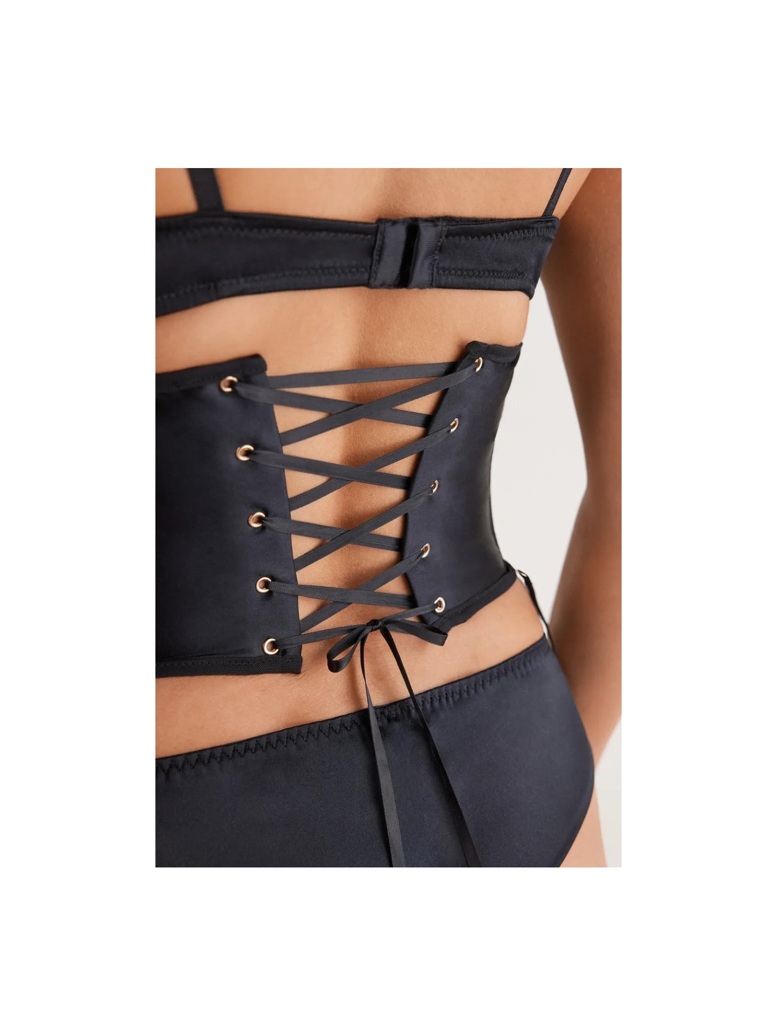 Cinta Liga Handcrafted Luxury Preto Intimissimi