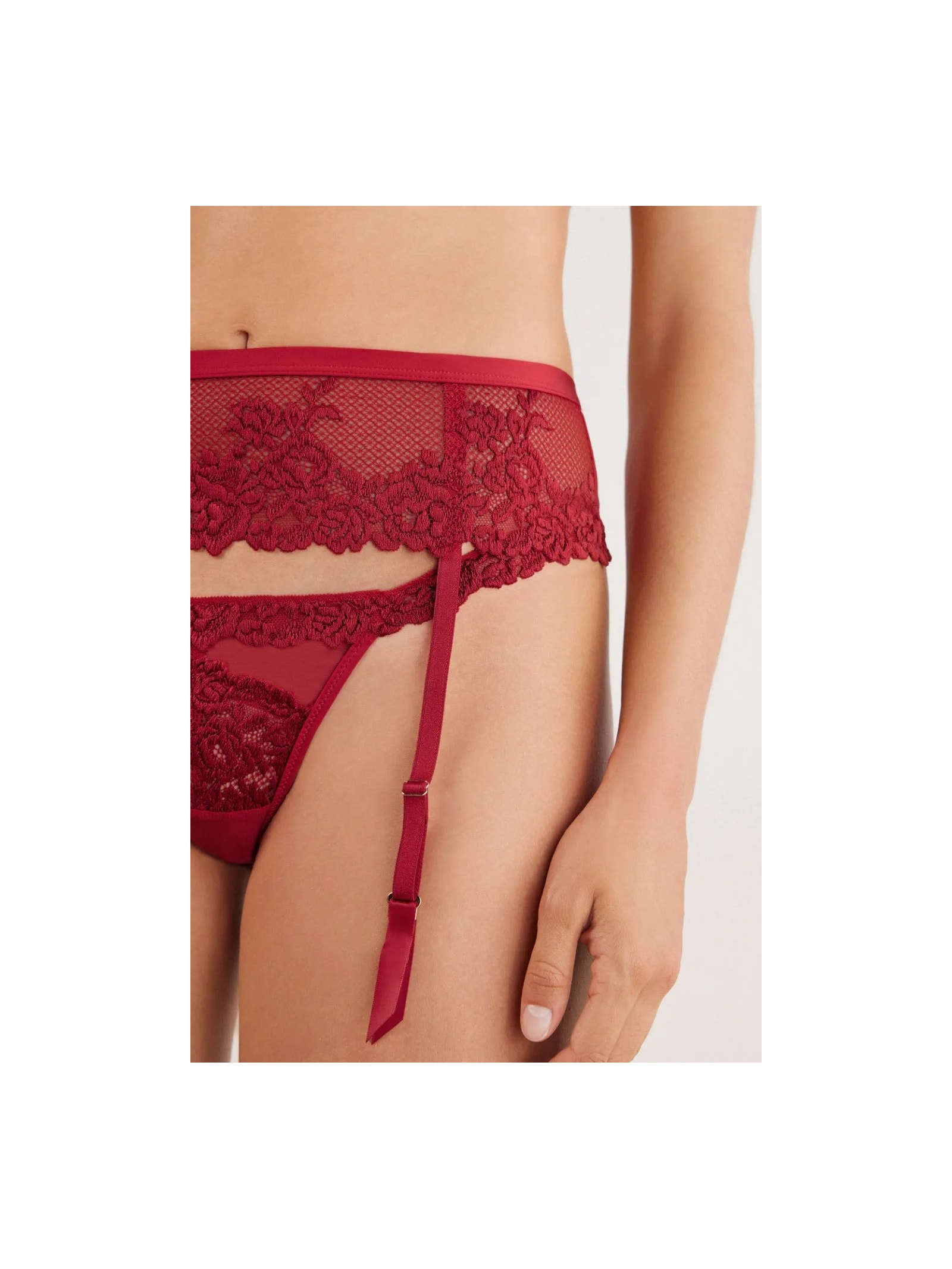 Cinta Liga Pretty Flowers Vermelho Intimissimi