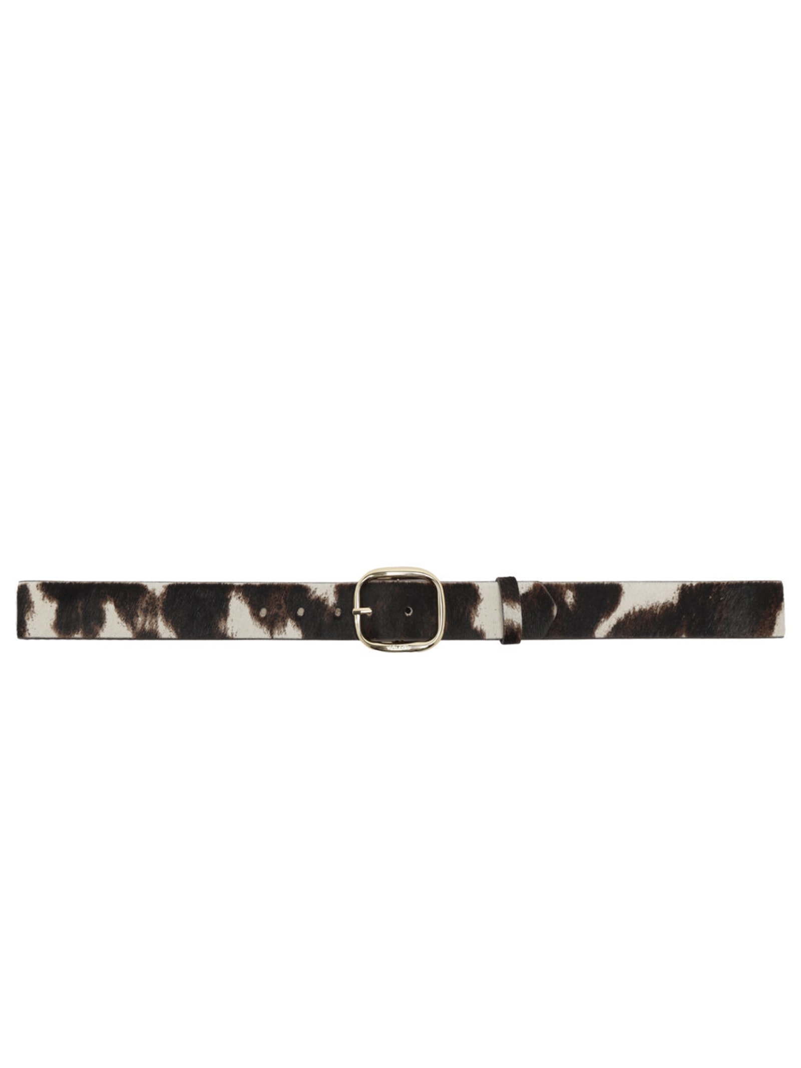 Cinto Animal Print Pelo Largo Fivela Metal Animal Print Arezzo