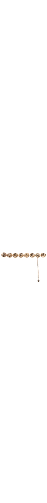 Cinto Corrente Feminina Com Detalhes Martelados - Dourado