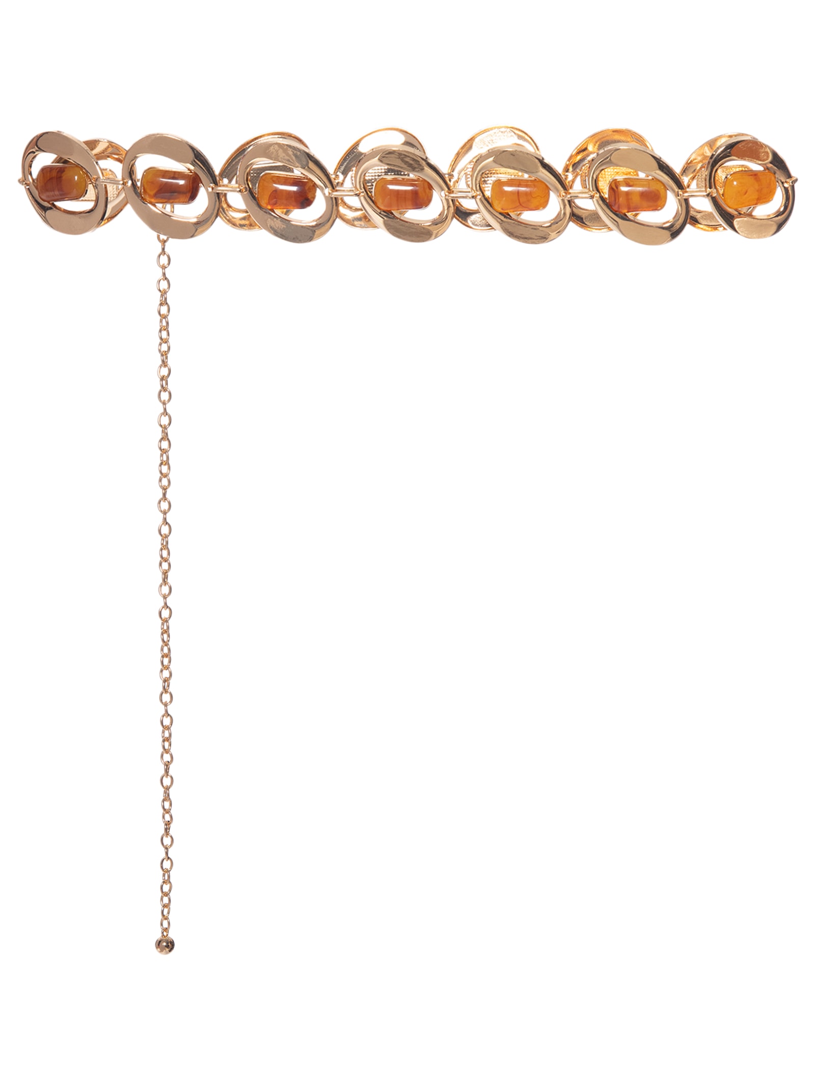 Cinto Corrente Feminino Com Pedras Dourado Market 33