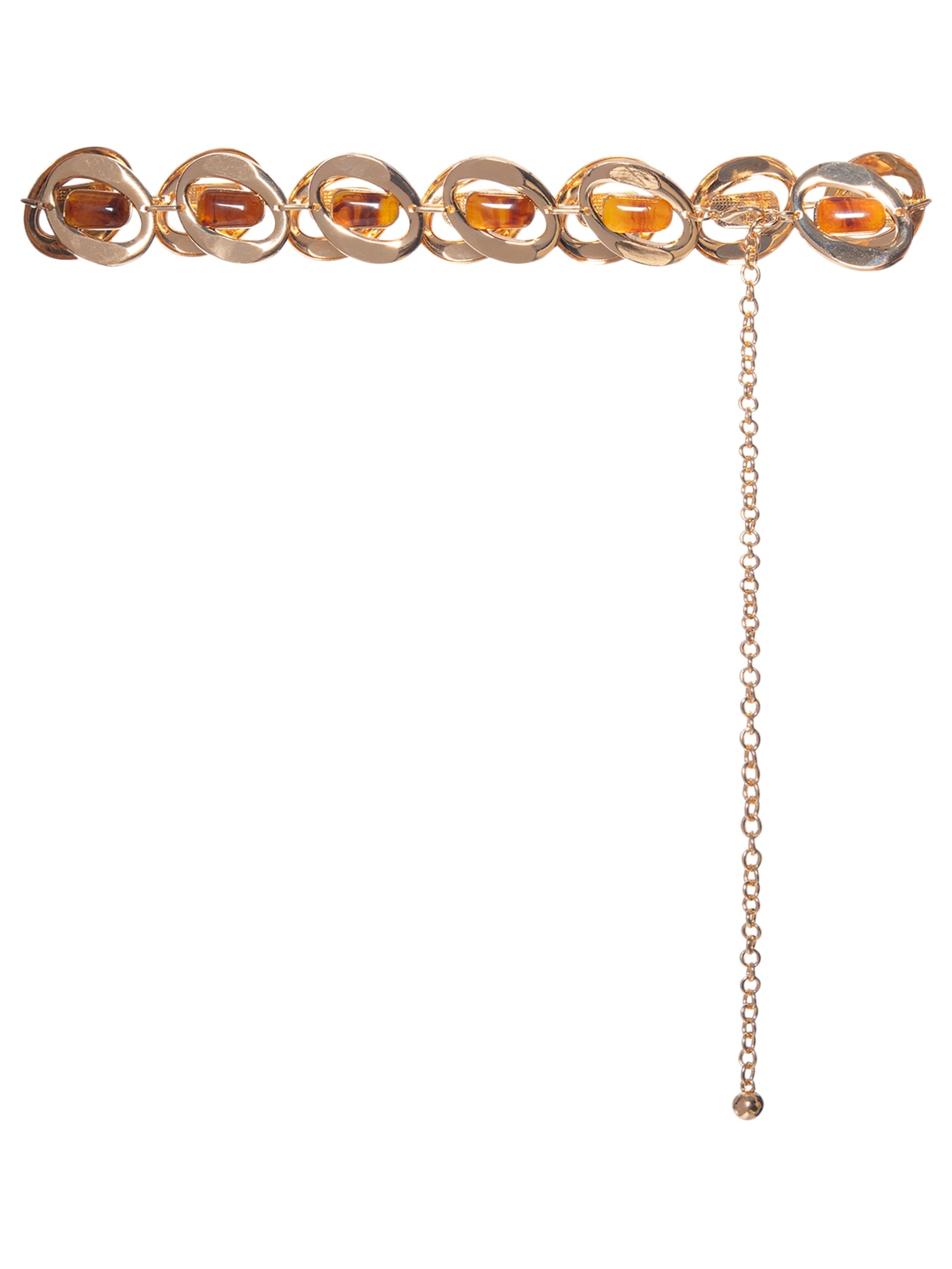 Cinto Corrente Feminino Com Pedras Dourado Market 33