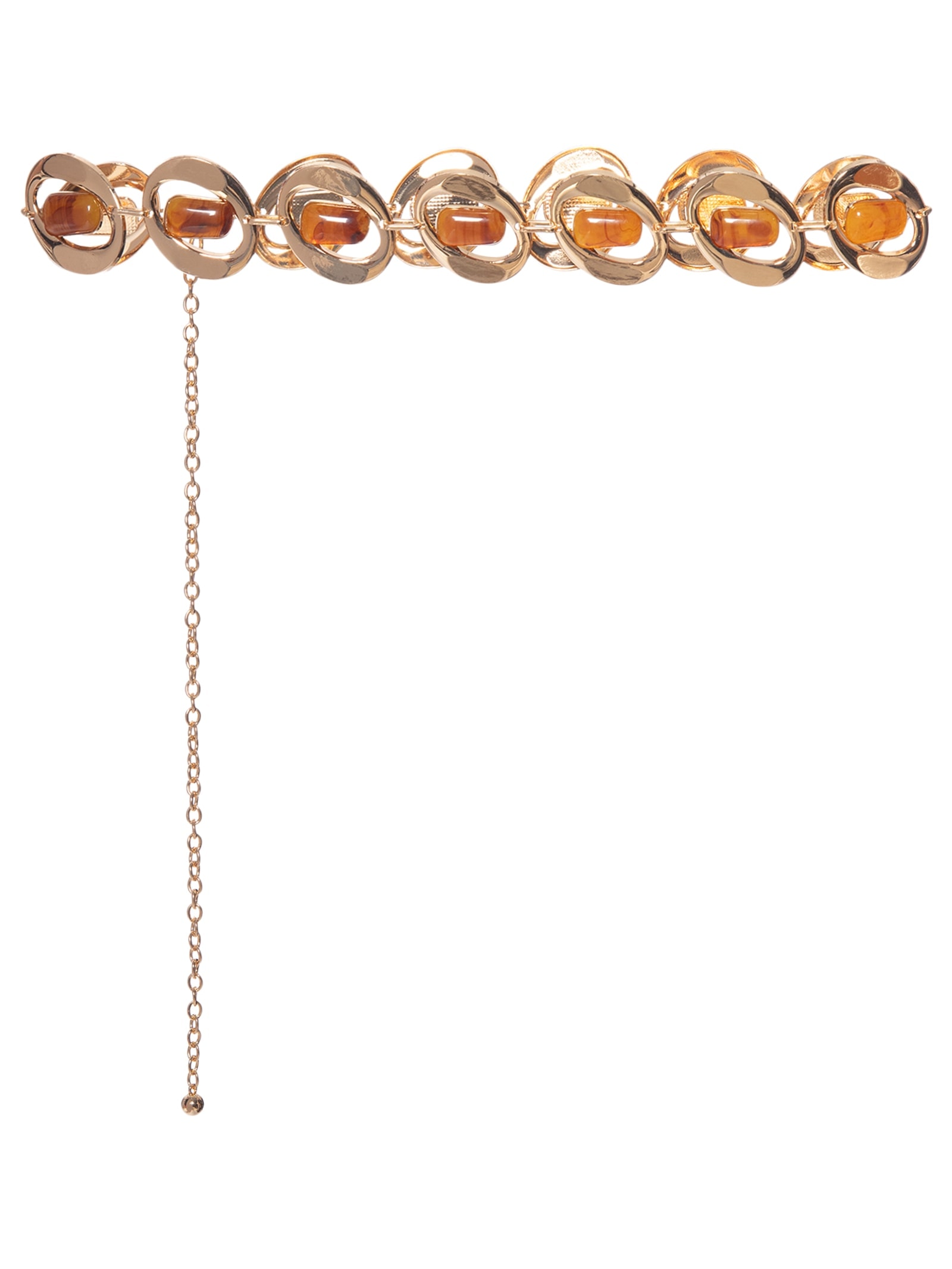 Cinto Corrente Feminino Com Pedras Dourado Market 33