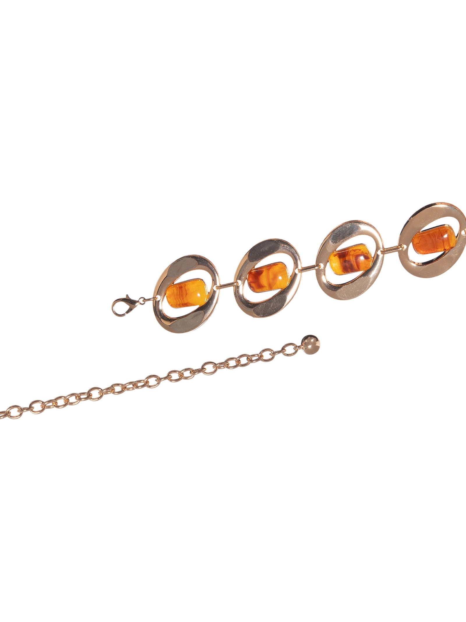 Cinto Corrente Feminino Com Pedras Dourado Market 33