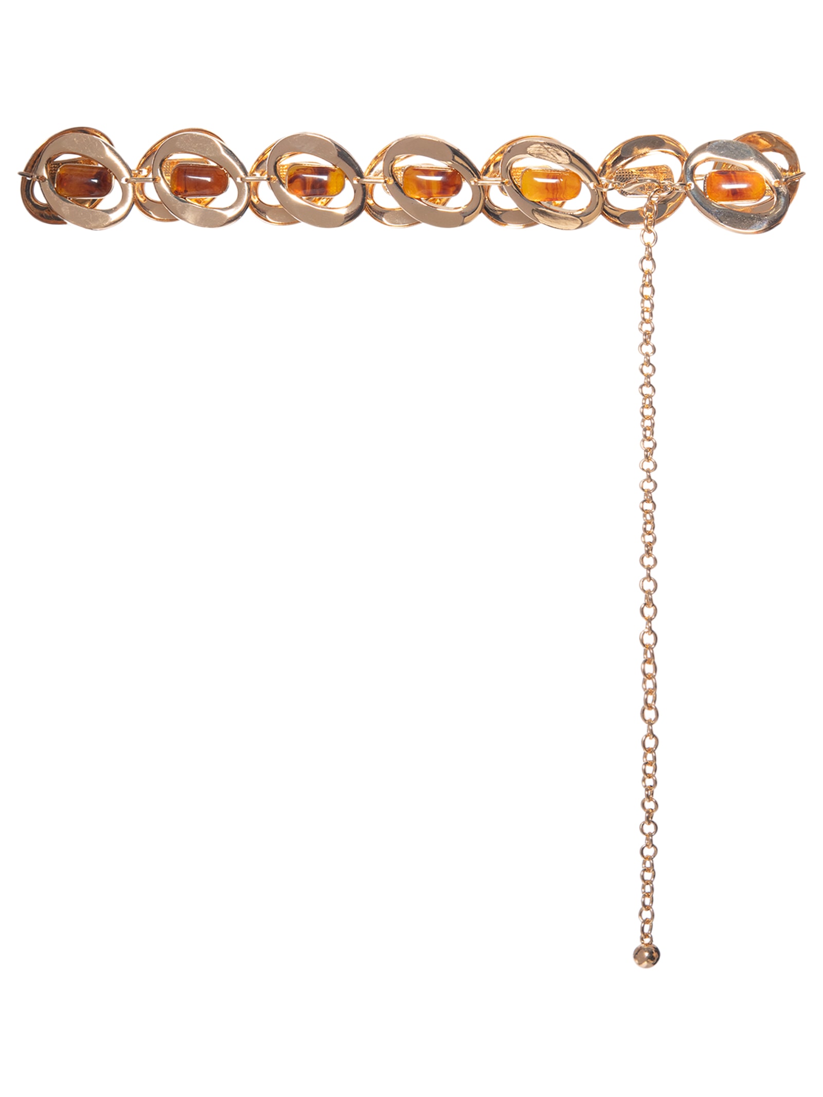 Cinto Corrente Feminino Com Pedras Dourado Market 33