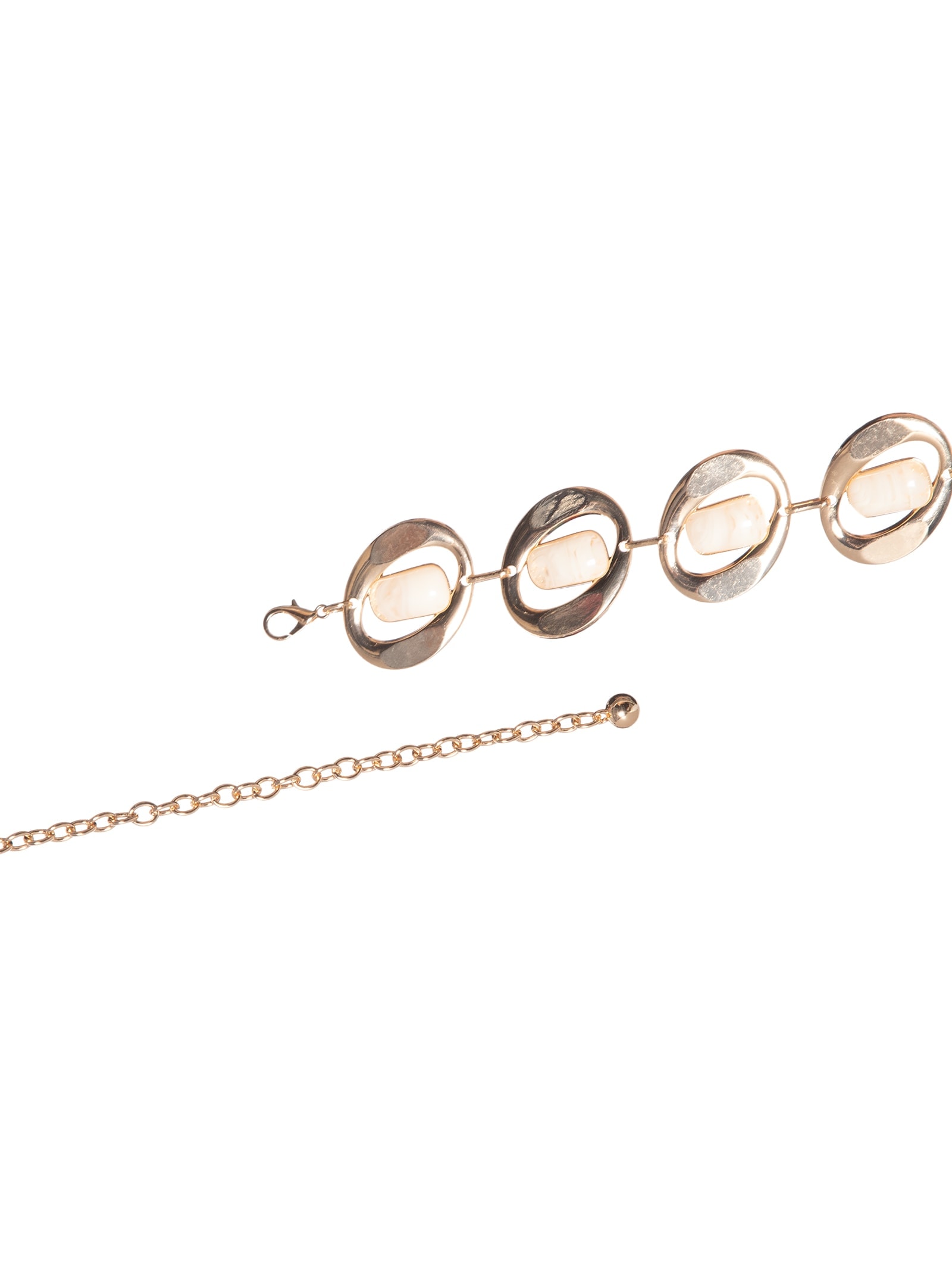 Cinto Corrente Feminino Com Pedras Dourado Market 33