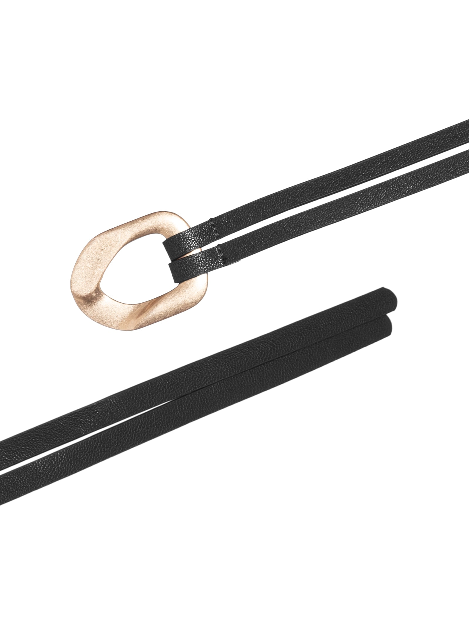 Cinto Feminino Amarração Com Fivela Orgânica Preto Market 33