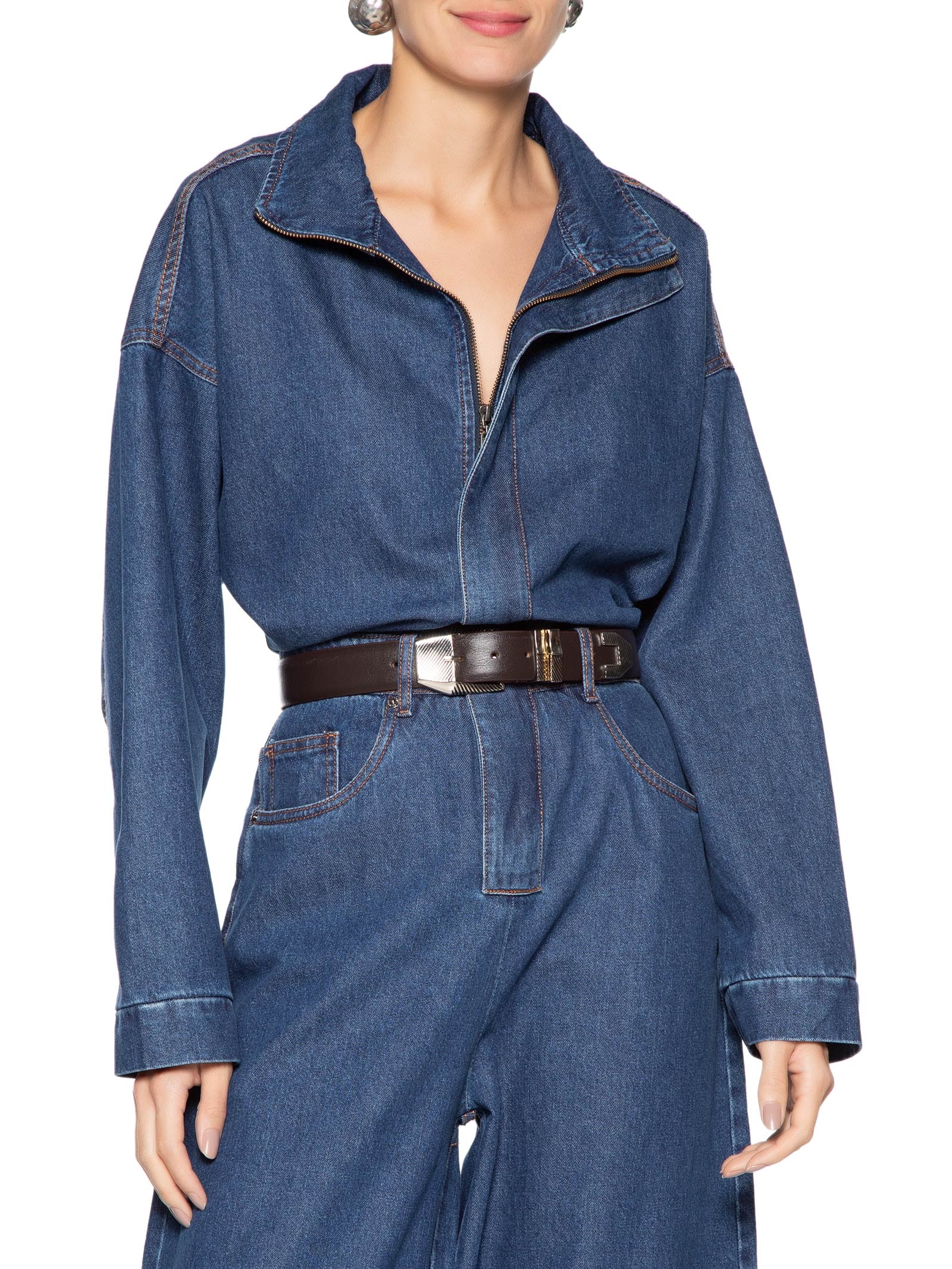 Cinto Feminino Básico Marrom Animale Jeans