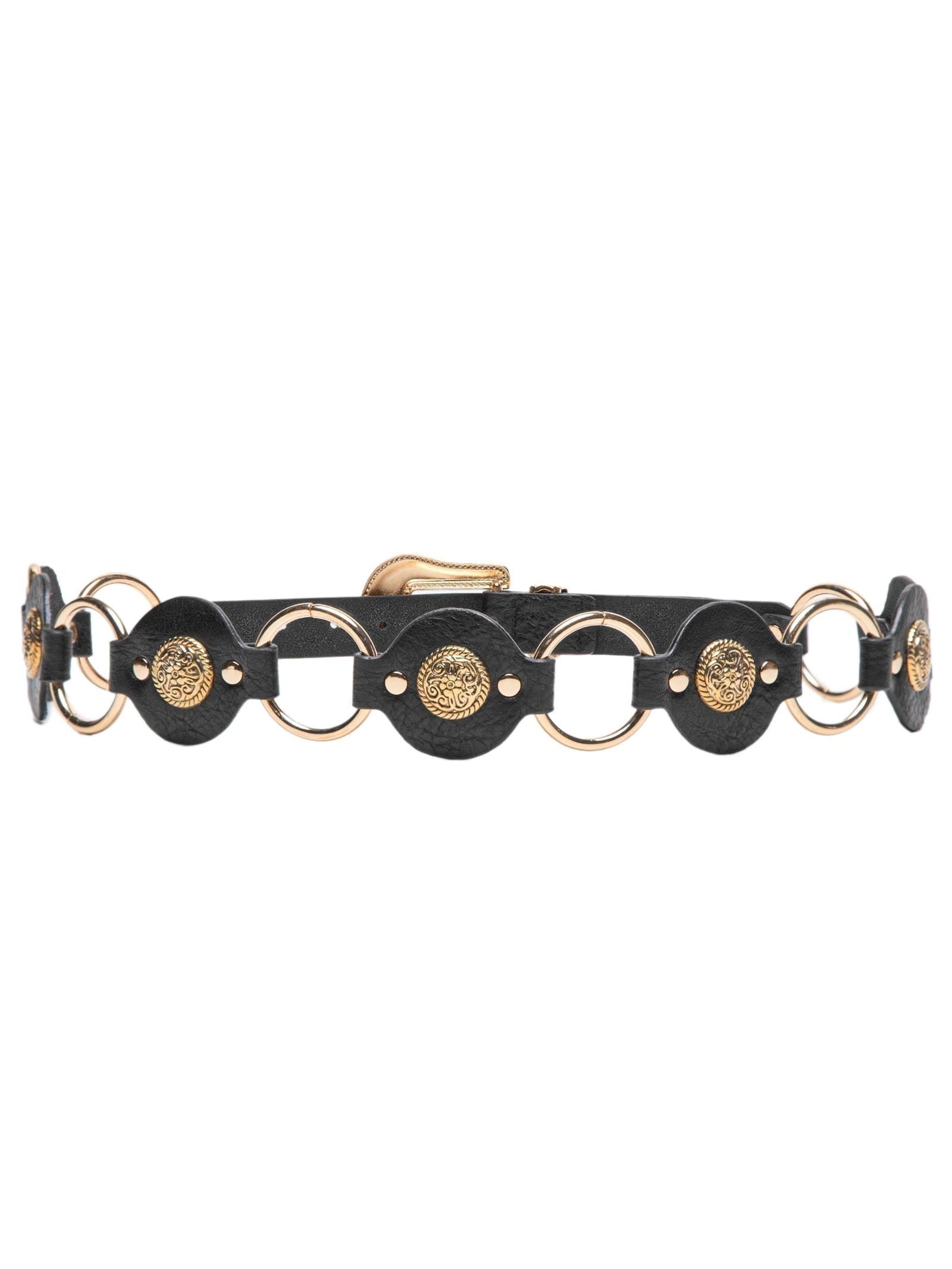 Cinto Feminino Boho Com Argolas Preto Market 33
