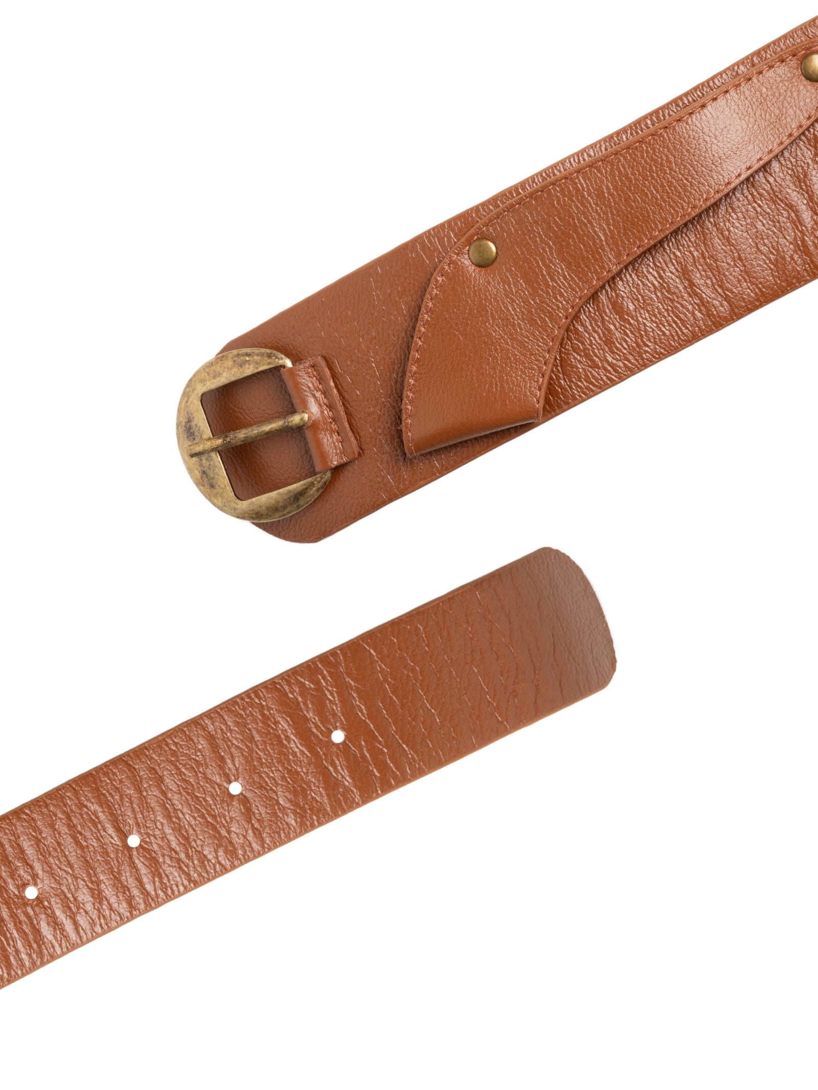 Cinto Feminino Boho Em Couro Marrom Market 33