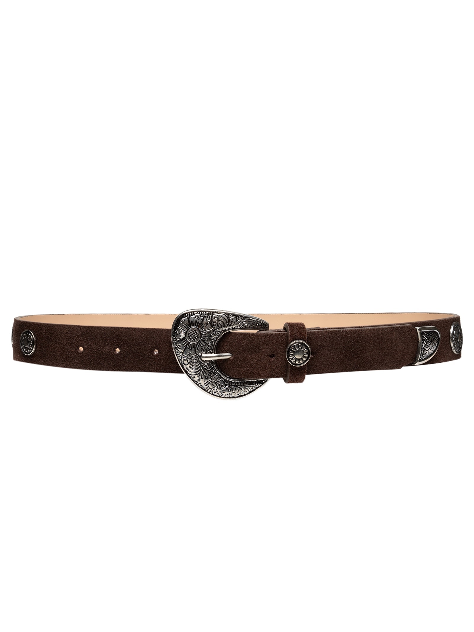 Cinto Feminino Boho Em Couro Marrom Market 33