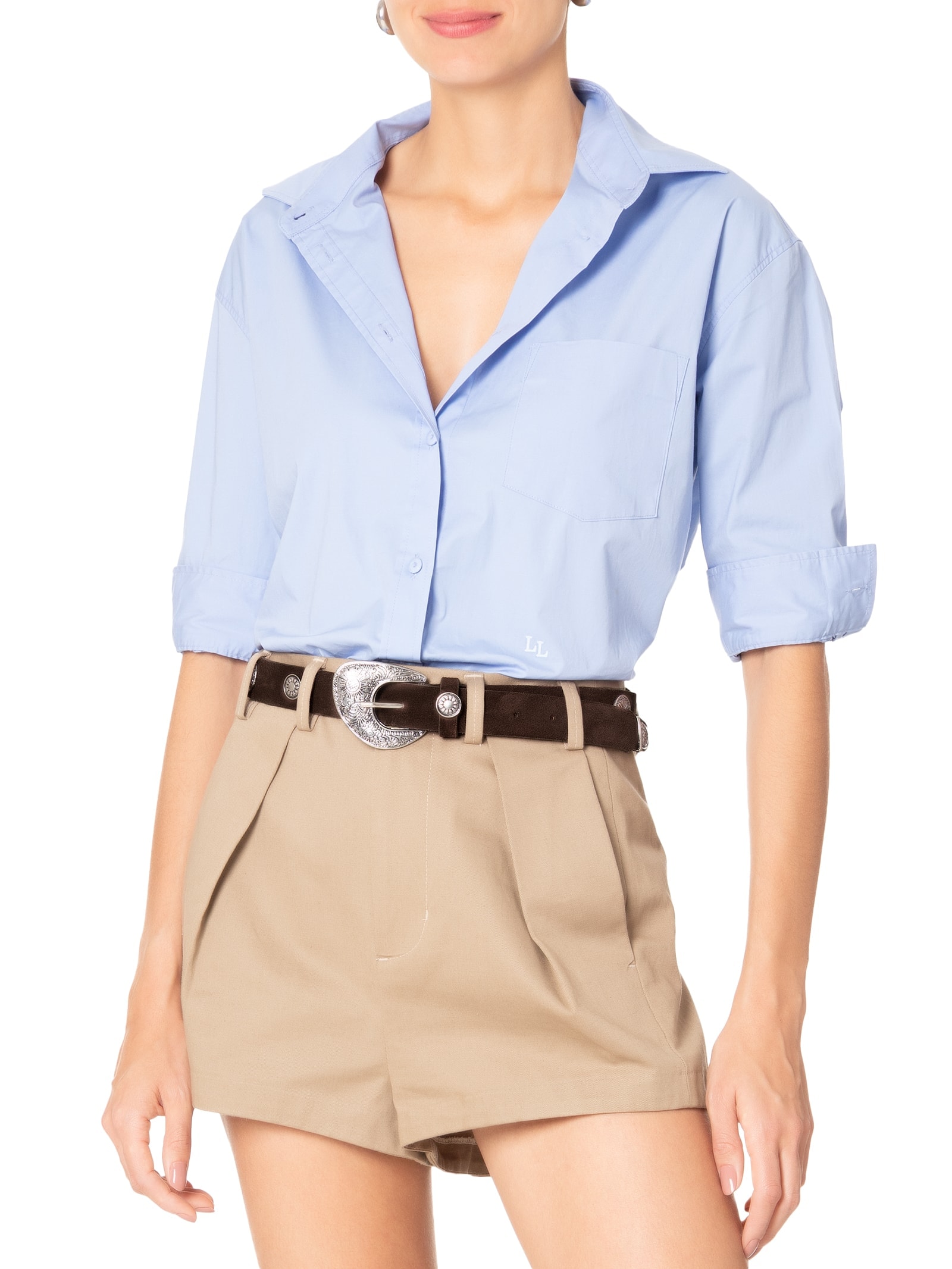 Cinto Feminino Boho Em Couro Marrom Market 33