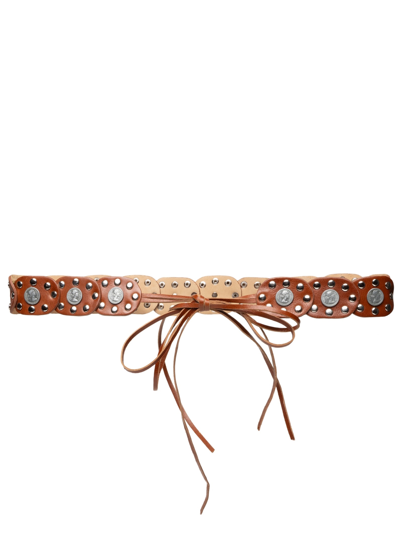 Cinto Feminino Boho Em Couro Marrom  Market 33