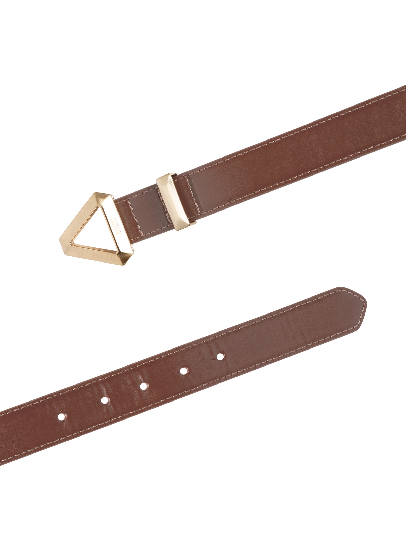 Cinto Feminino Bold Triangle Marrom Schutz