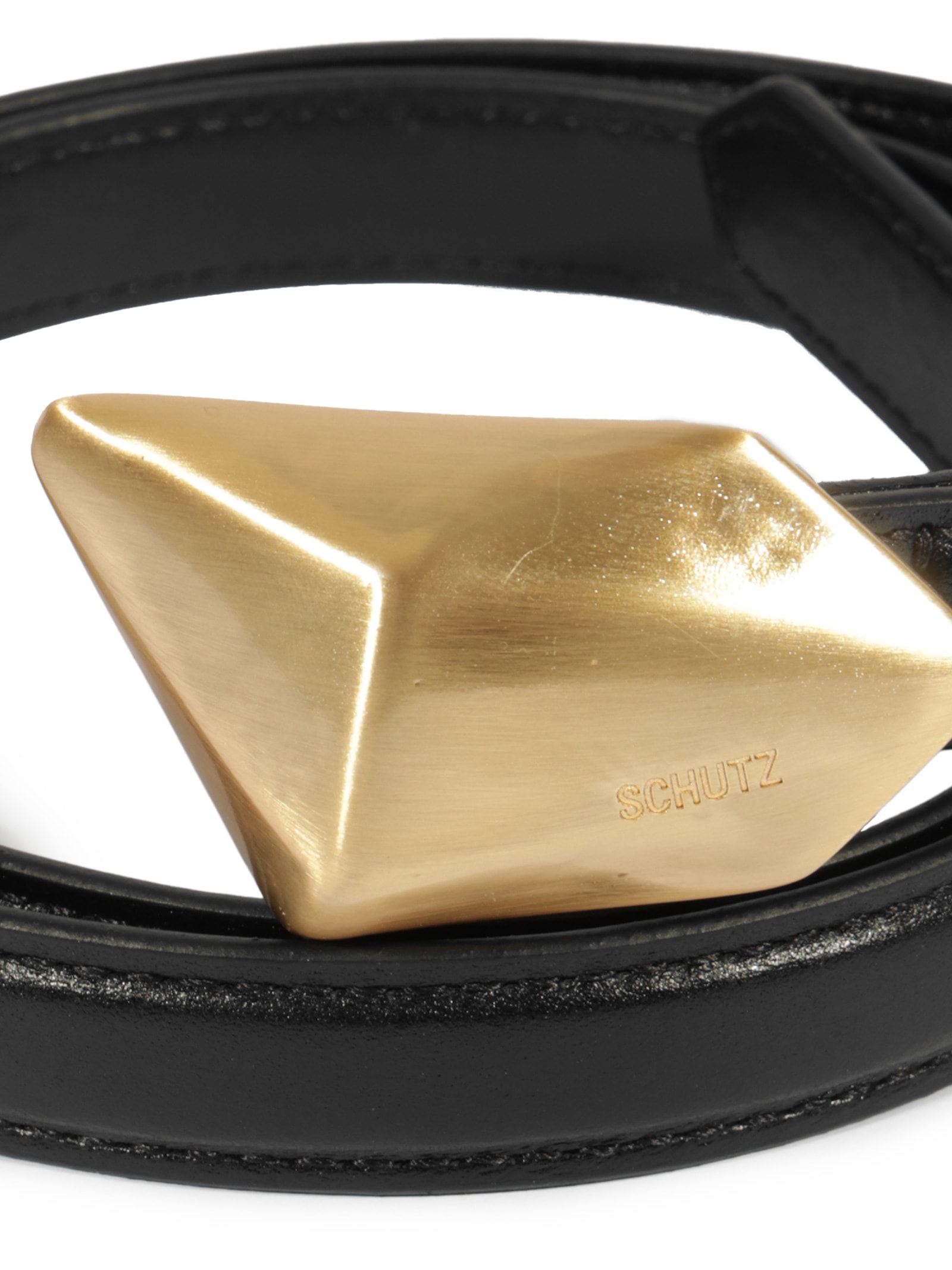 Cinto Feminino Bubble Couro Preto Schutz