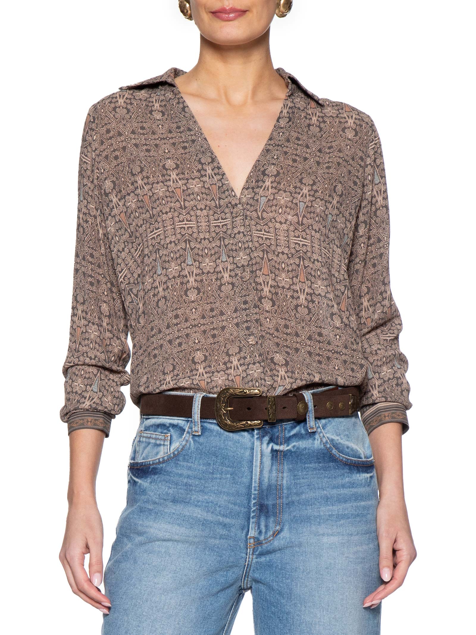 Cinto Feminino Camurça Fivela Western Marrom Maria Filó