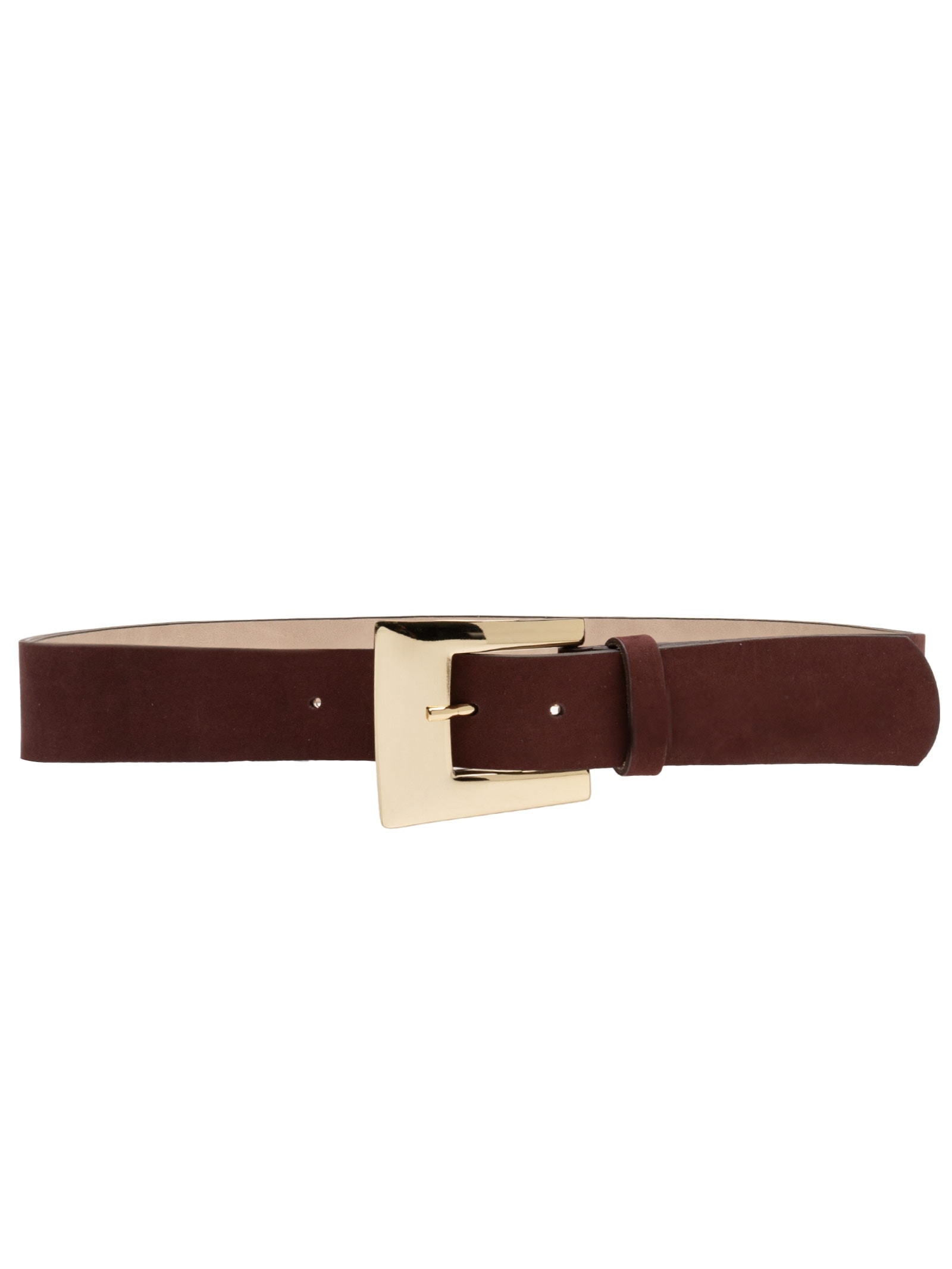 Cinto Feminino Com Fivela De Metal Quadrada Em Couro Marrom '2Essential