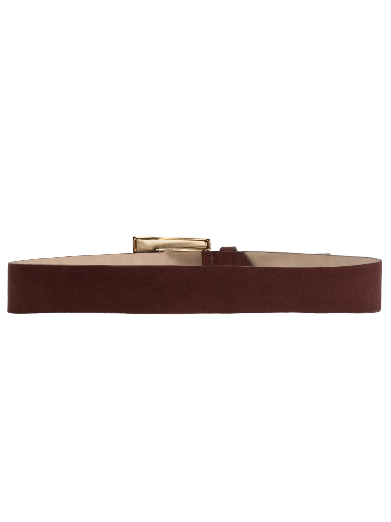Cinto Feminino Com Fivela De Metal Quadrada Em Couro Marrom '2Essential